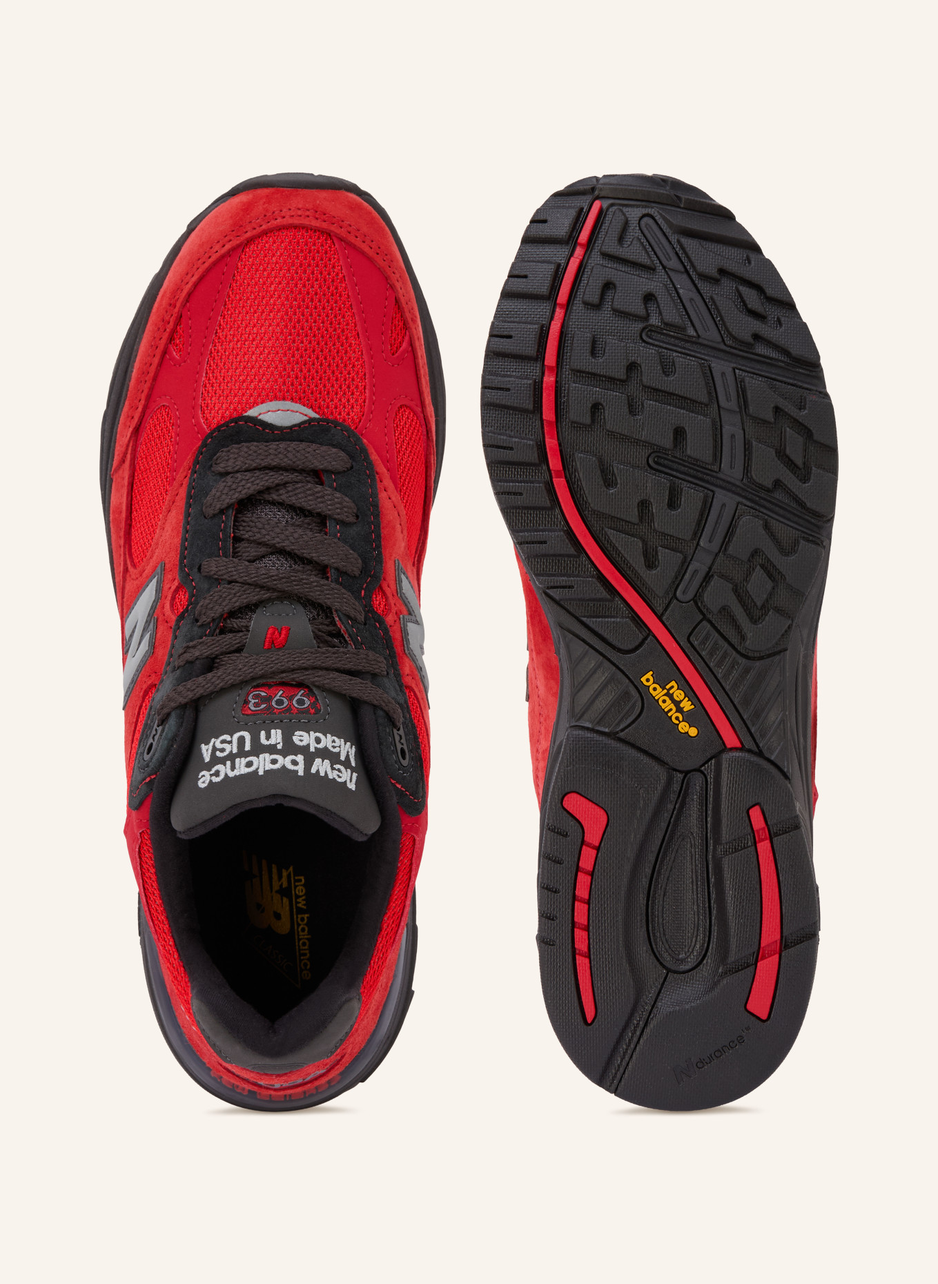 new balance Sneaker 993: ROT / SCHWARZ