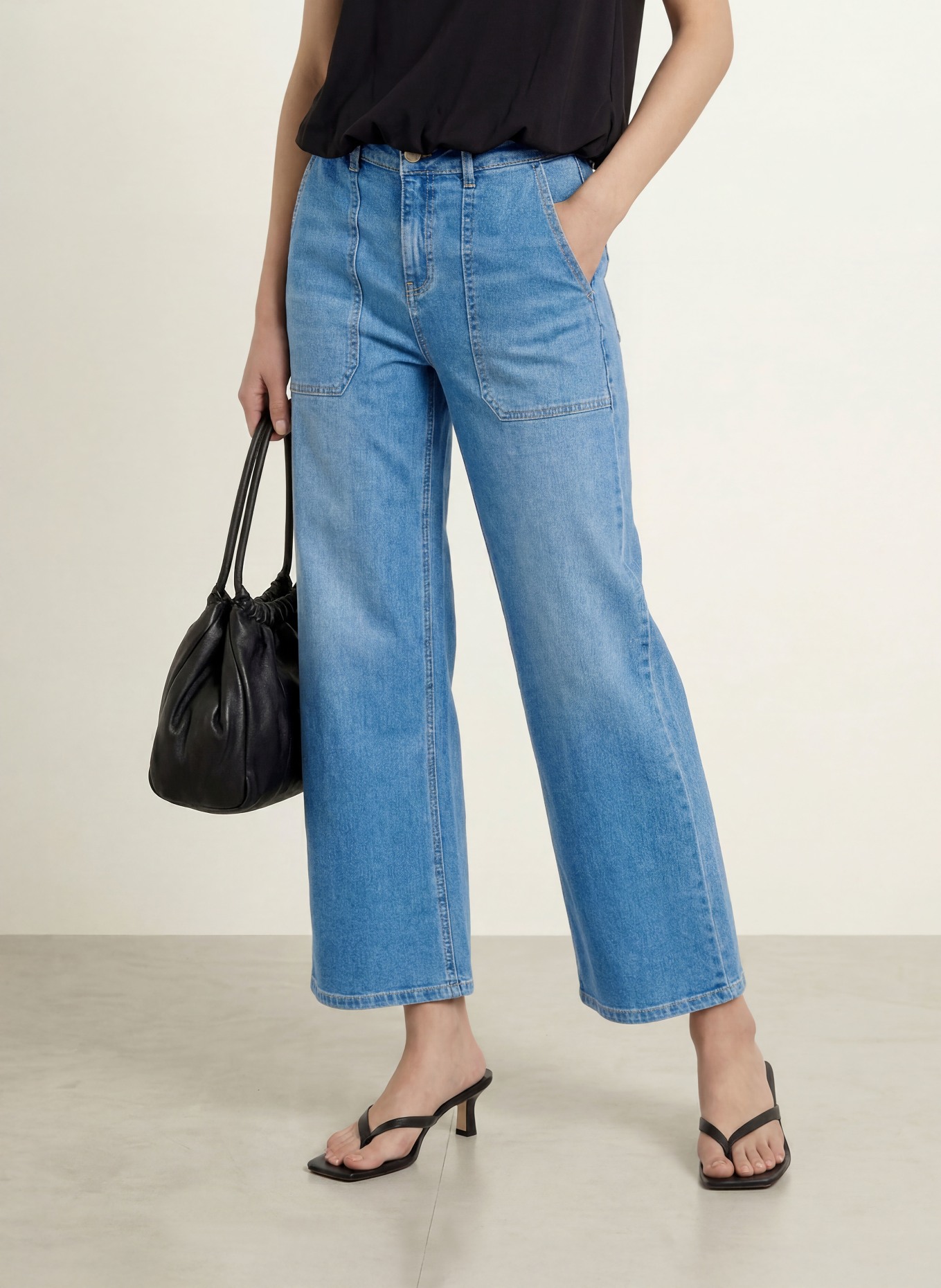 OPUS Jean à jambes larges MIVA: 70389 mid blue