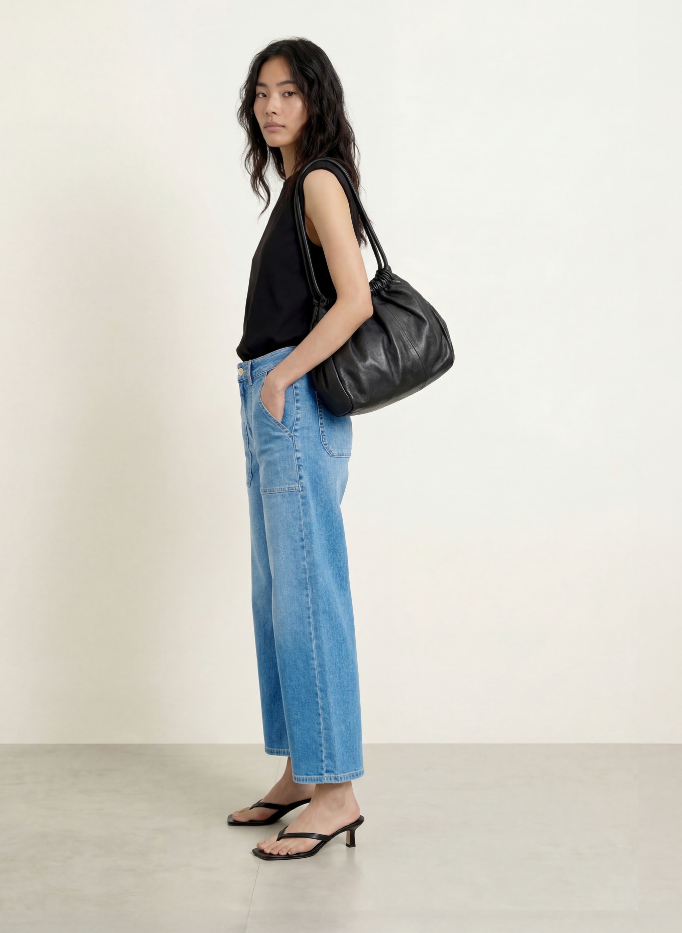 OPUS Jean à jambes larges MIVA: 70389 mid blue