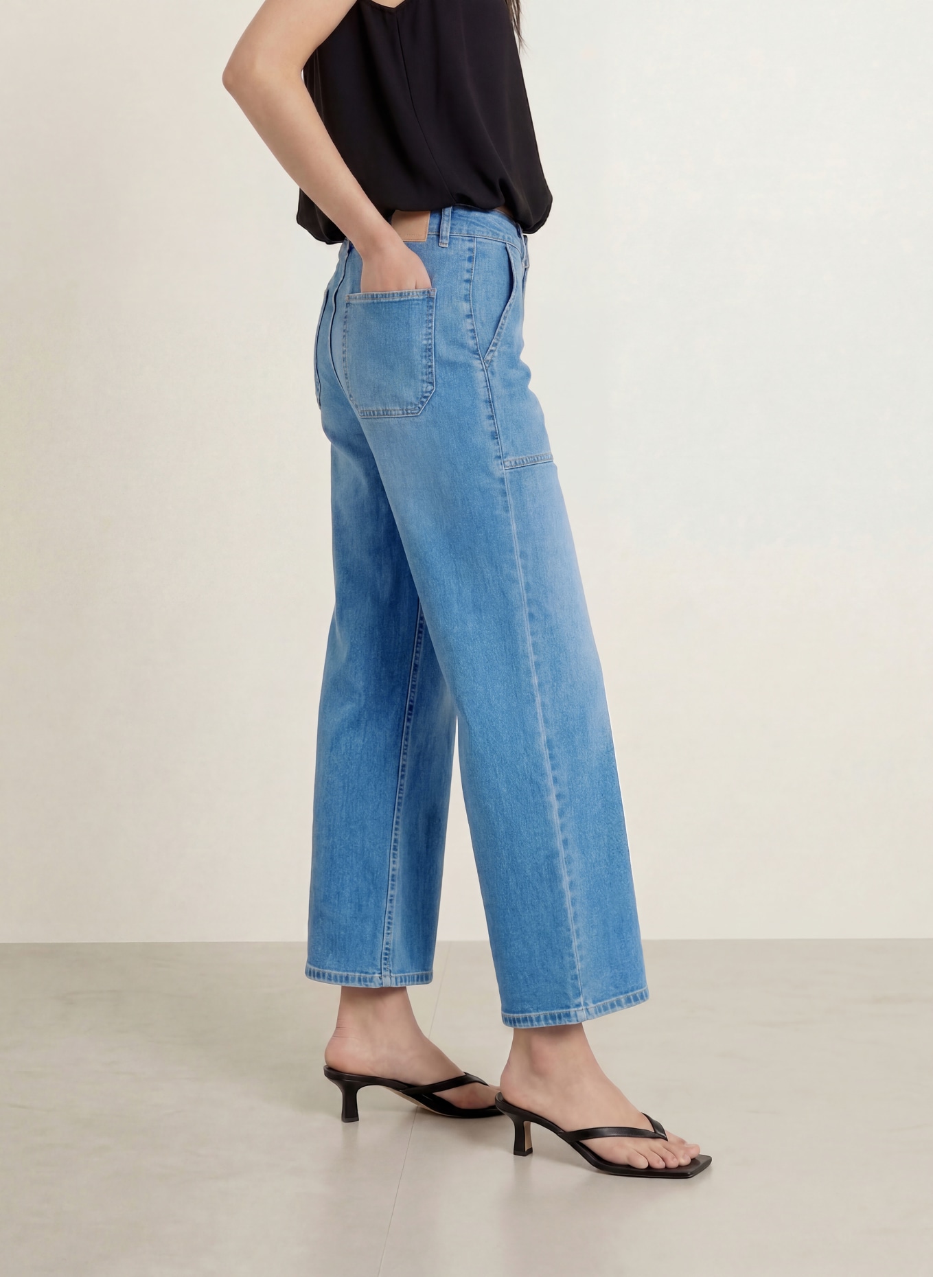 OPUS Jean à jambes larges MIVA: 70389 mid blue