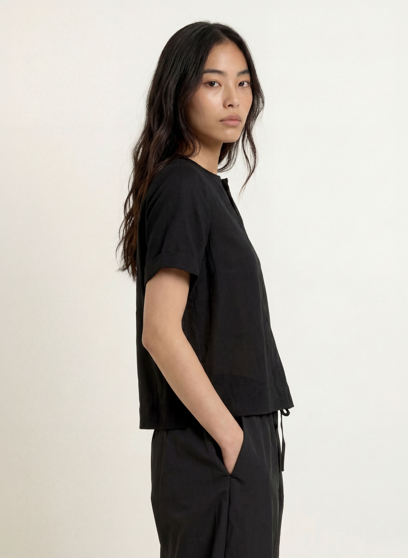 OPUS Blusenshirt FILKARA: SCHWARZ