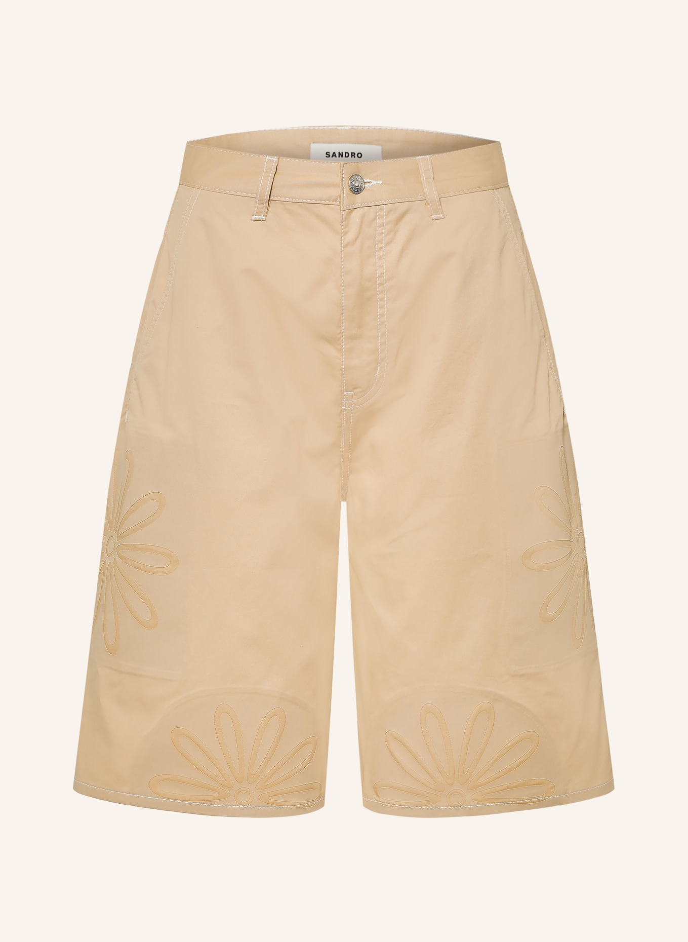 SANDRO Bermudas in Jeansoptik: BEIGE