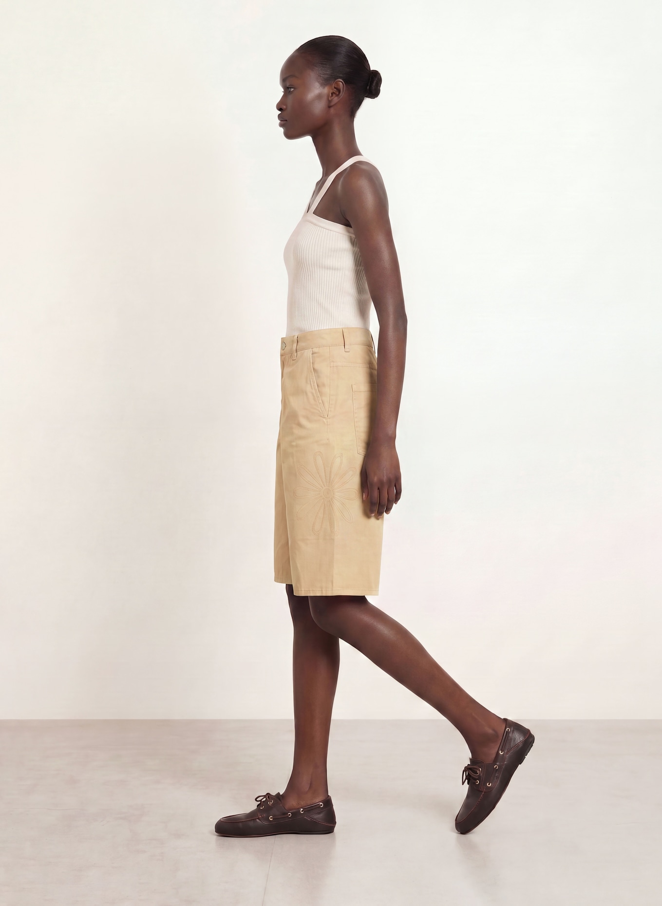 SANDRO Bermudas in Jeansoptik: BEIGE
