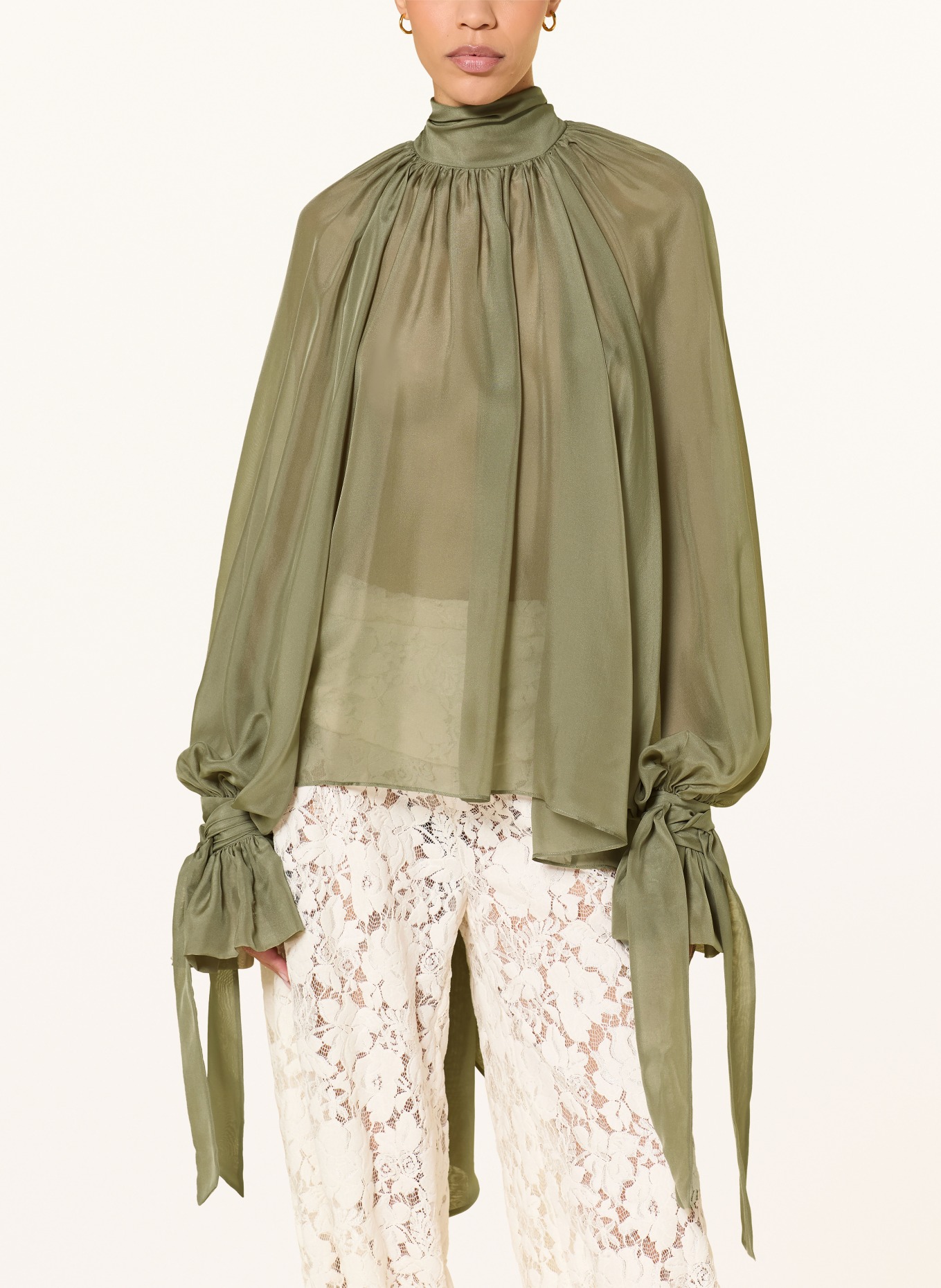 ARAKII Seidenbluse: KHAKI