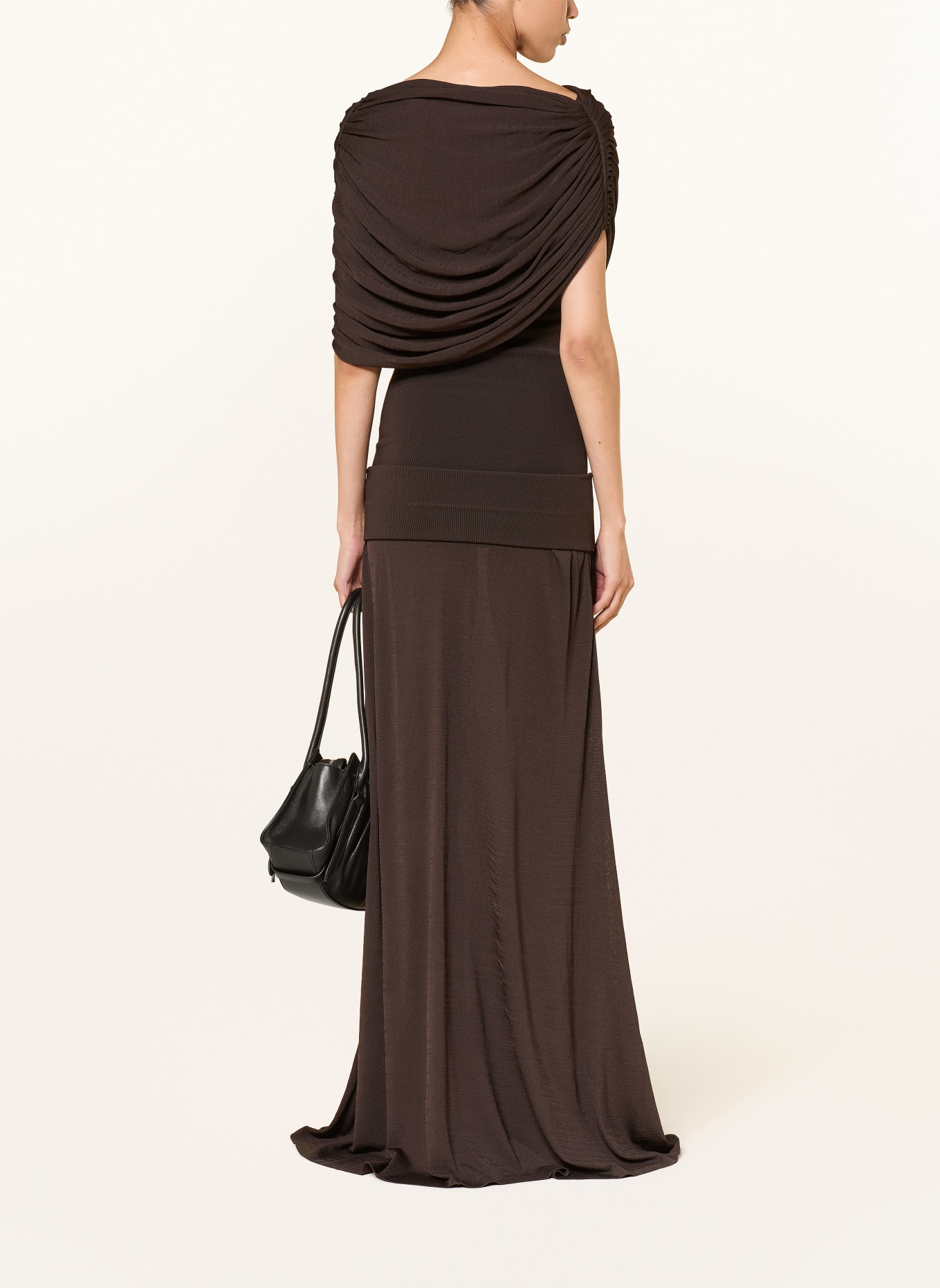 ARAKII Set: Strickkleid und Strickshirt: DUNKELBRAUN