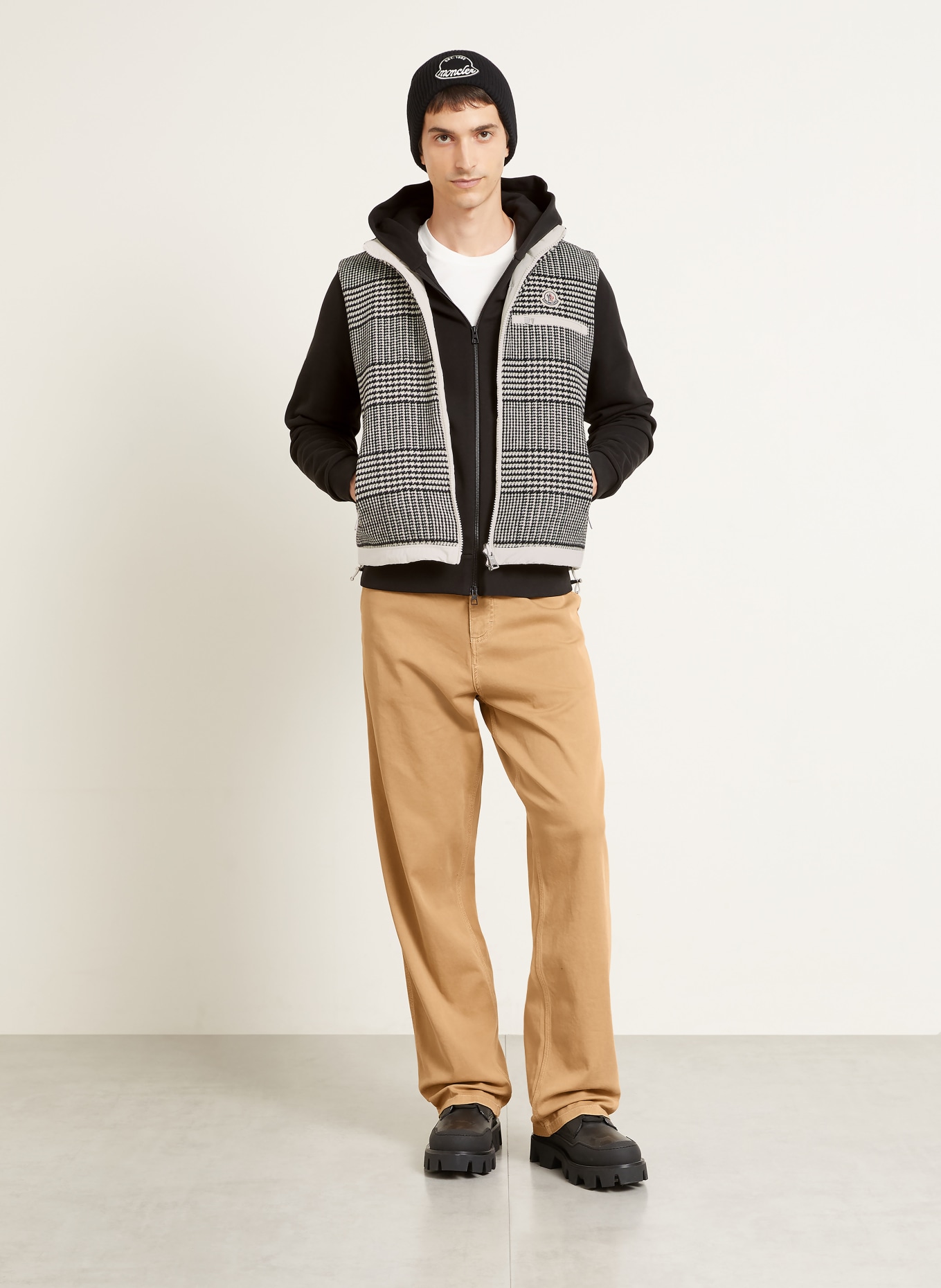 MONCLER Doudoune sans manches réversible GIENAH: NOIR / BLANC