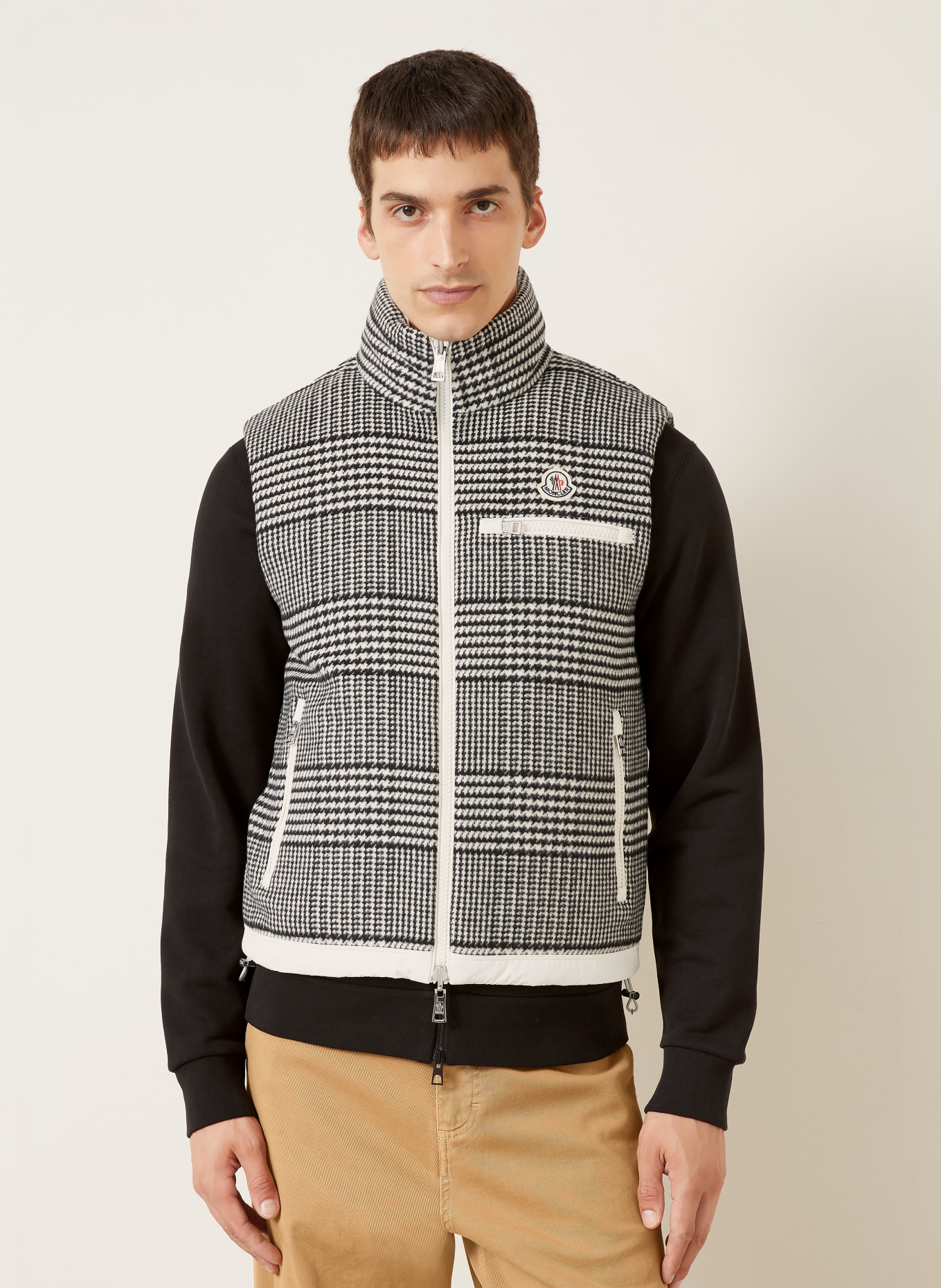 MONCLER Doudoune sans manches réversible GIENAH: NOIR / BLANC
