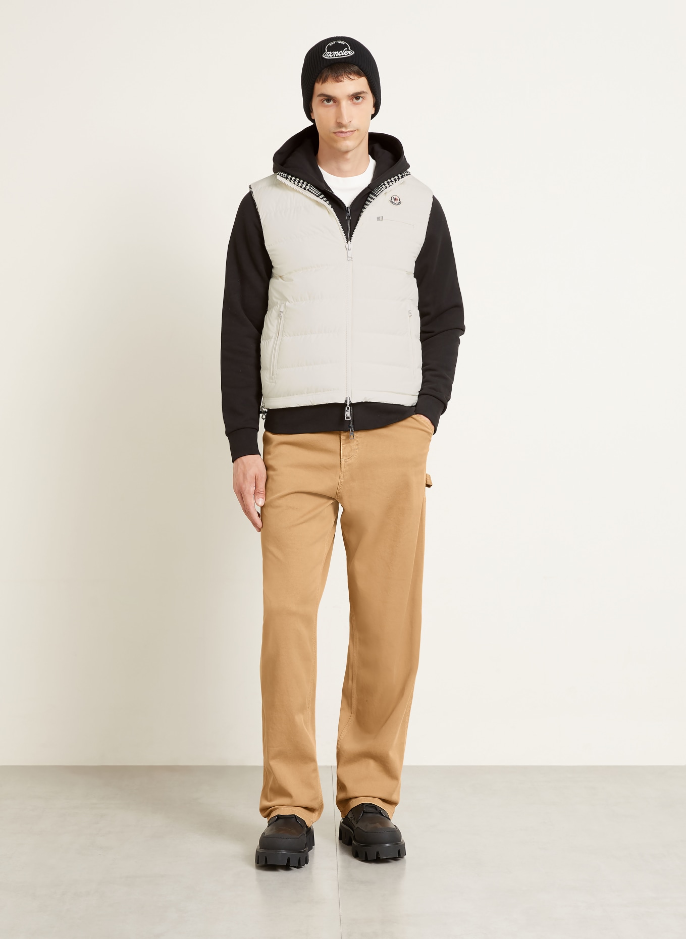 MONCLER Doudoune sans manches réversible GIENAH: NOIR / BLANC