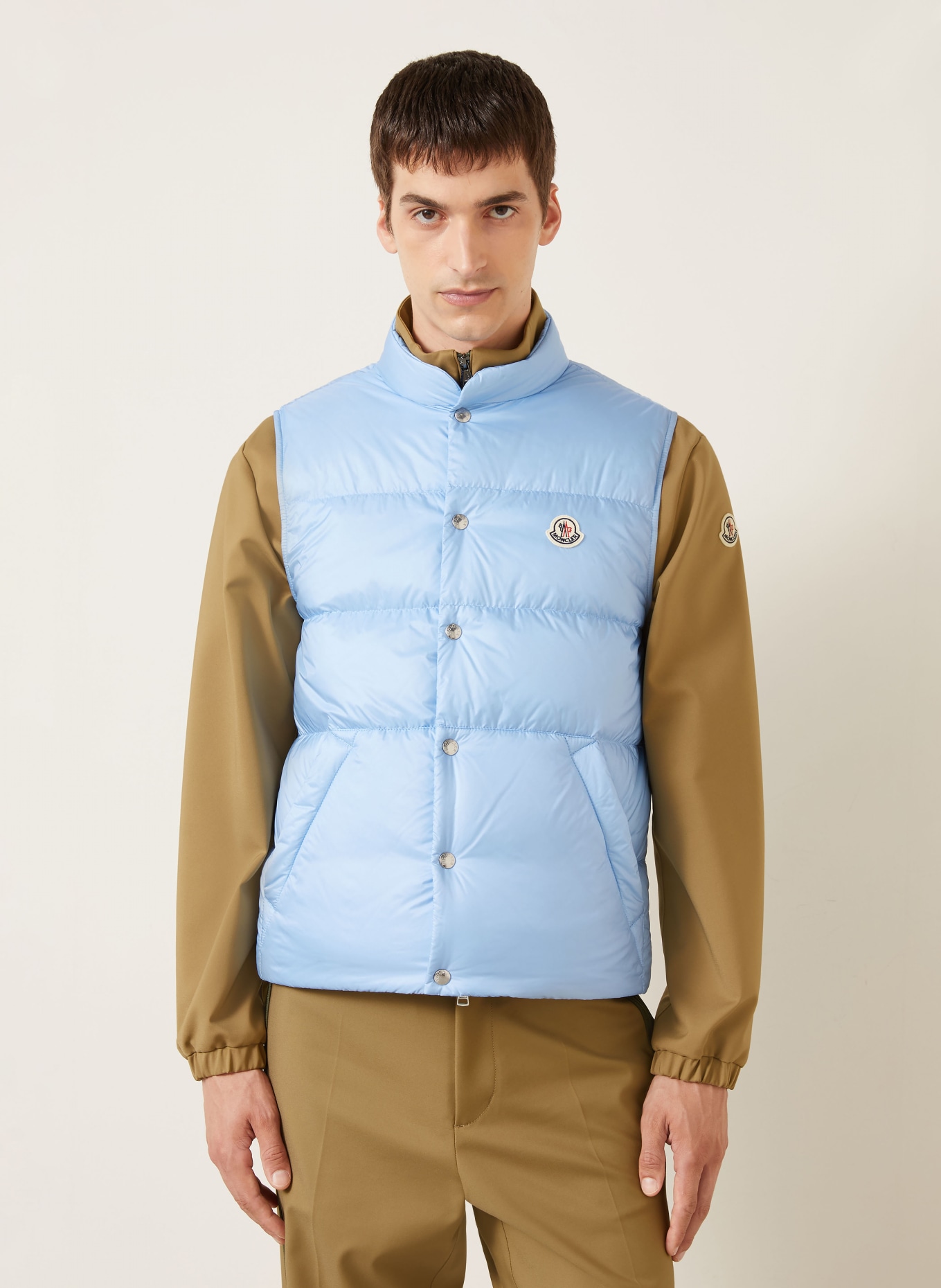 MONCLER Lehká péřová vesta TUQUEROUYE: TMAVĚ MODRÁ