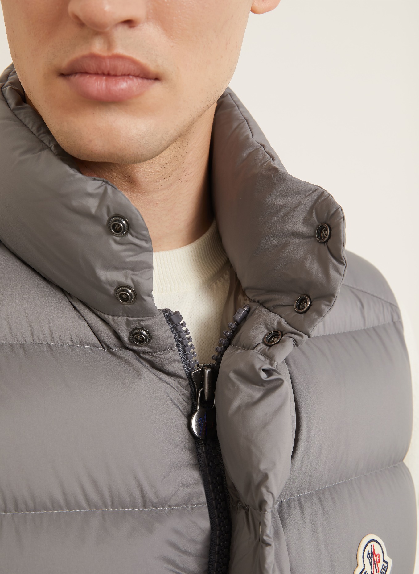 MONCLER TIBB Down vest: GRAY