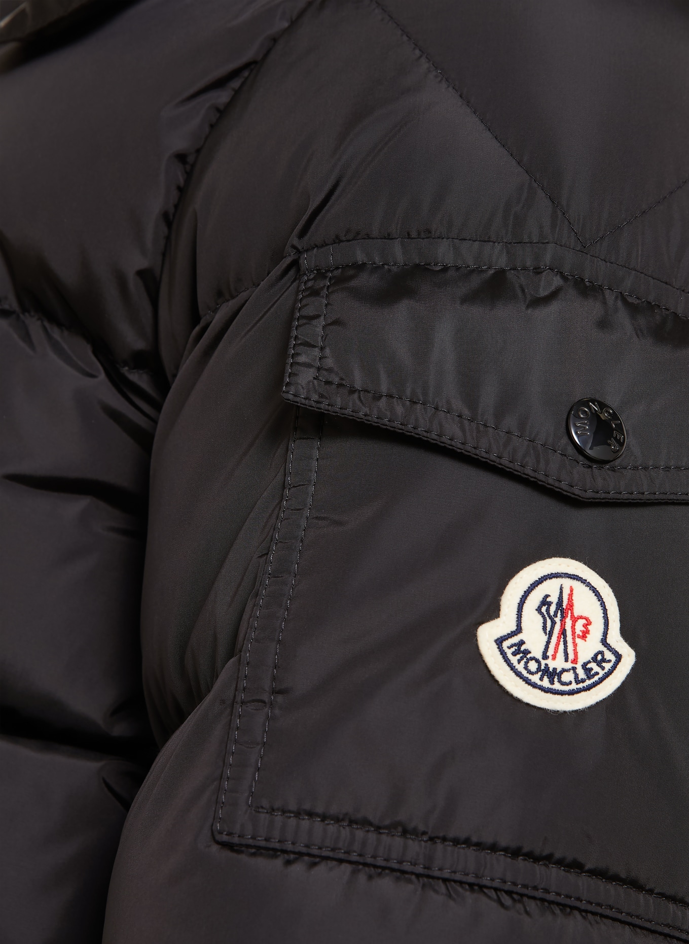 MONCLER Donsjas MAYA met afneembare capuchon: ZWART