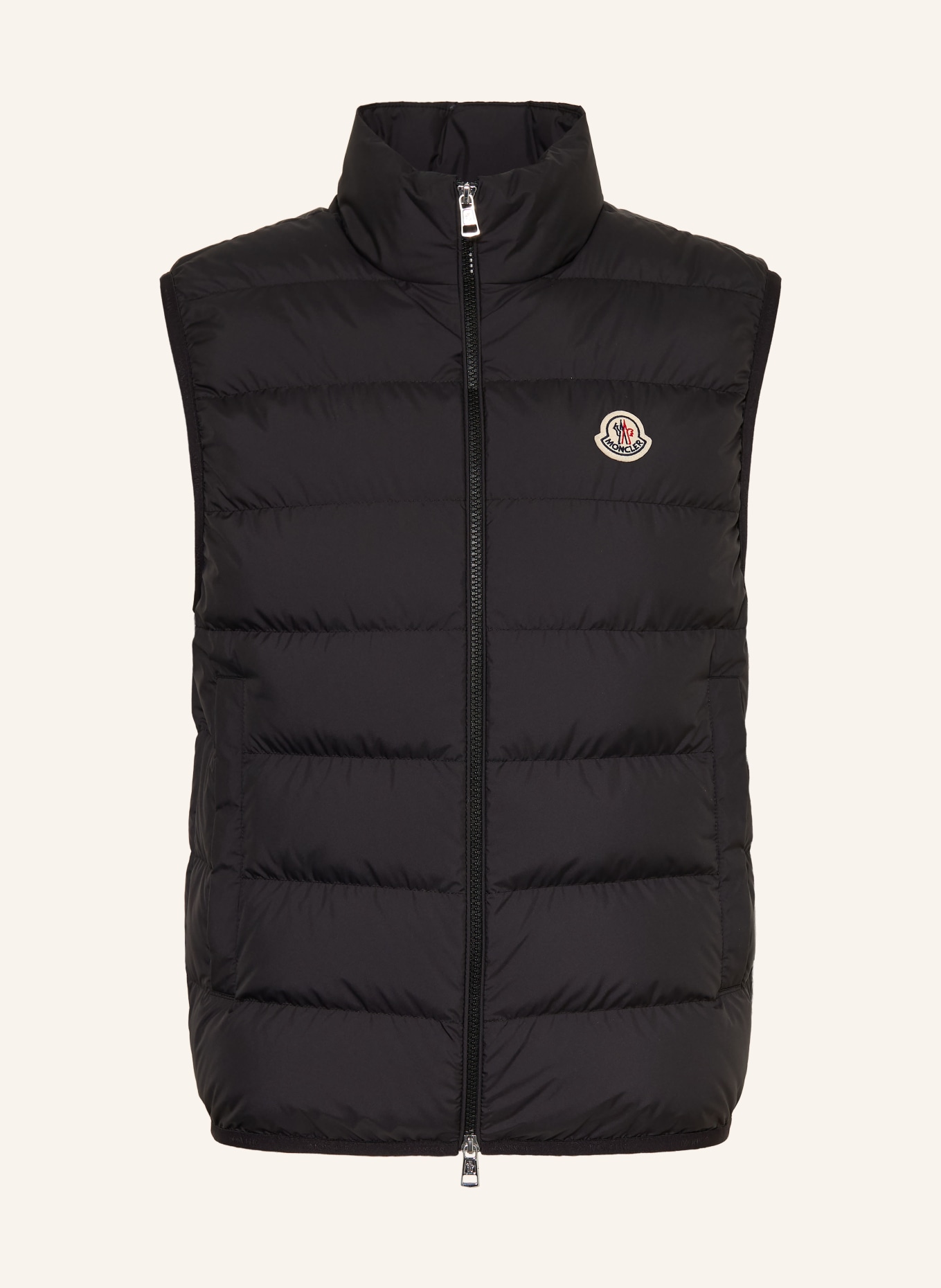 MONCLER Lichtgewicht Donzen bodywarmer CONTRIN: ZWART
