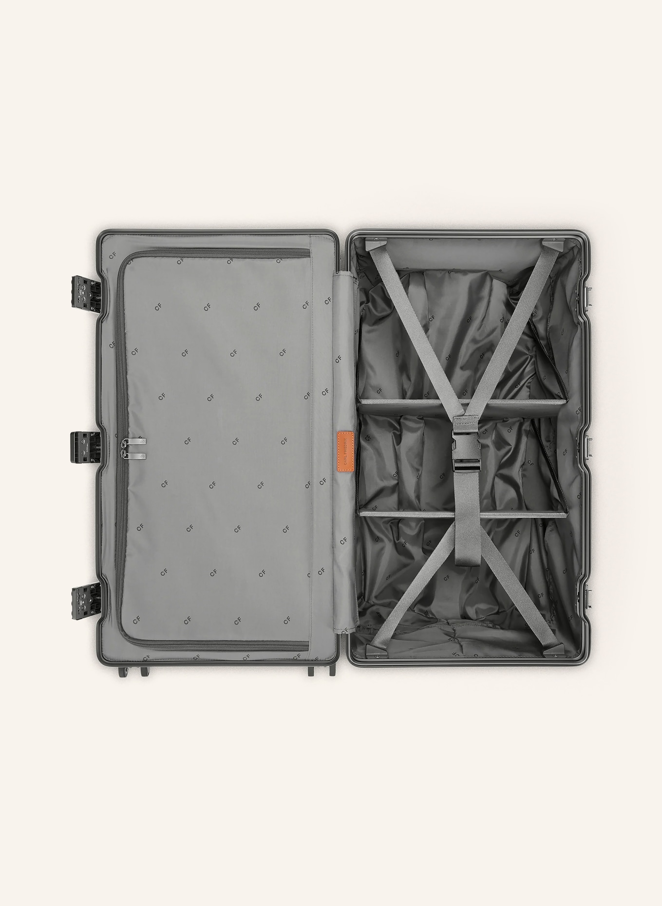 CARL FRIEDRIK Trolley THE TRUNK: DUNKELGRAU / COGNAC