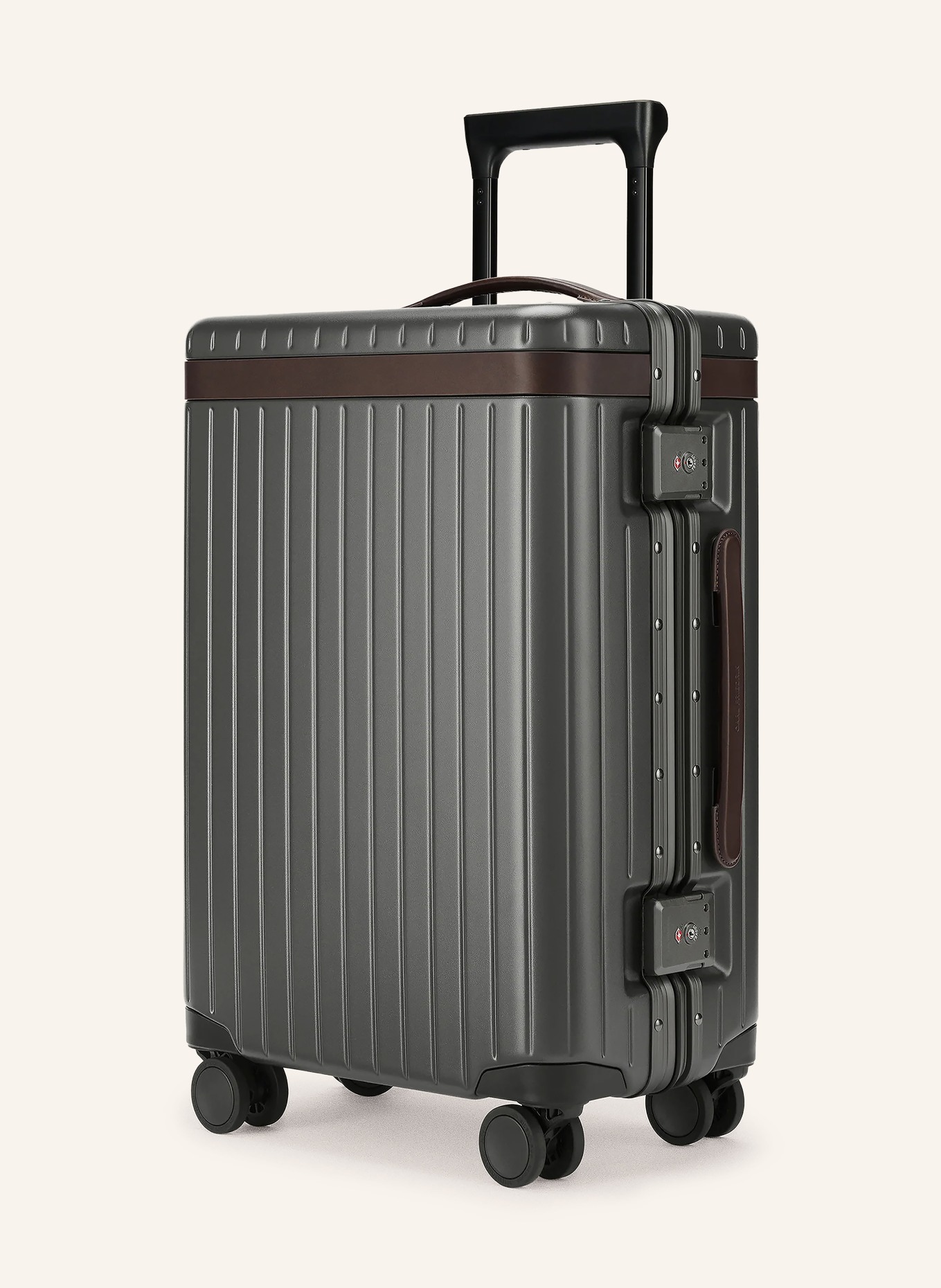 CARL FRIEDRIK Trolley THE CARRY-ON: DUNKELGRAU / DUNKELBRAUN