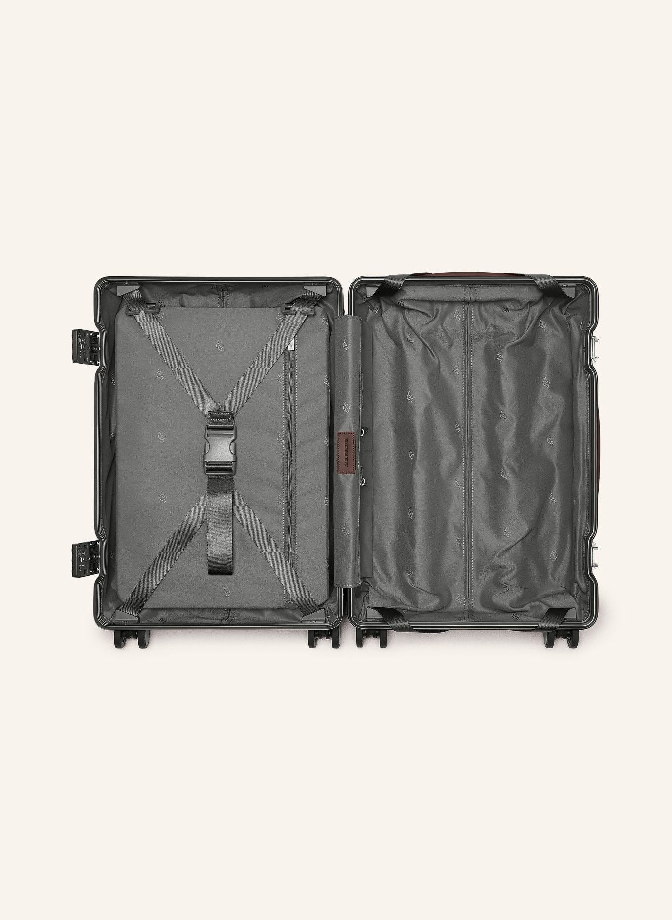 CARL FRIEDRIK Trolley THE CARRY-ON: DUNKELGRAU / DUNKELBRAUN