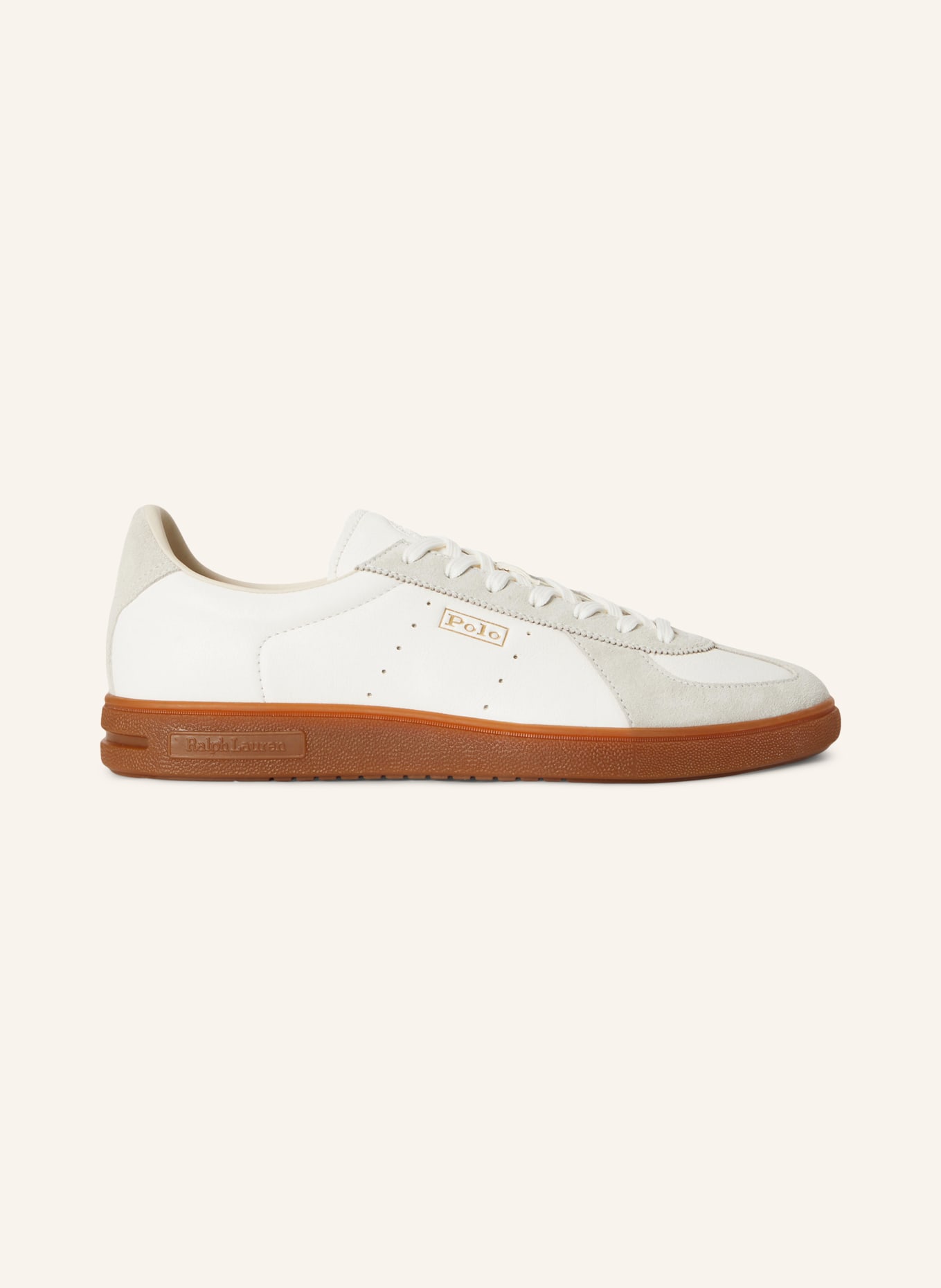 POLO RALPH LAUREN Sneaker: WEISS / GRAU