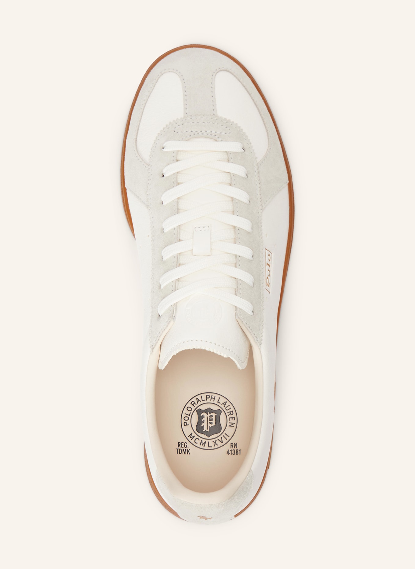 POLO RALPH LAUREN Sneaker: WEISS / GRAU