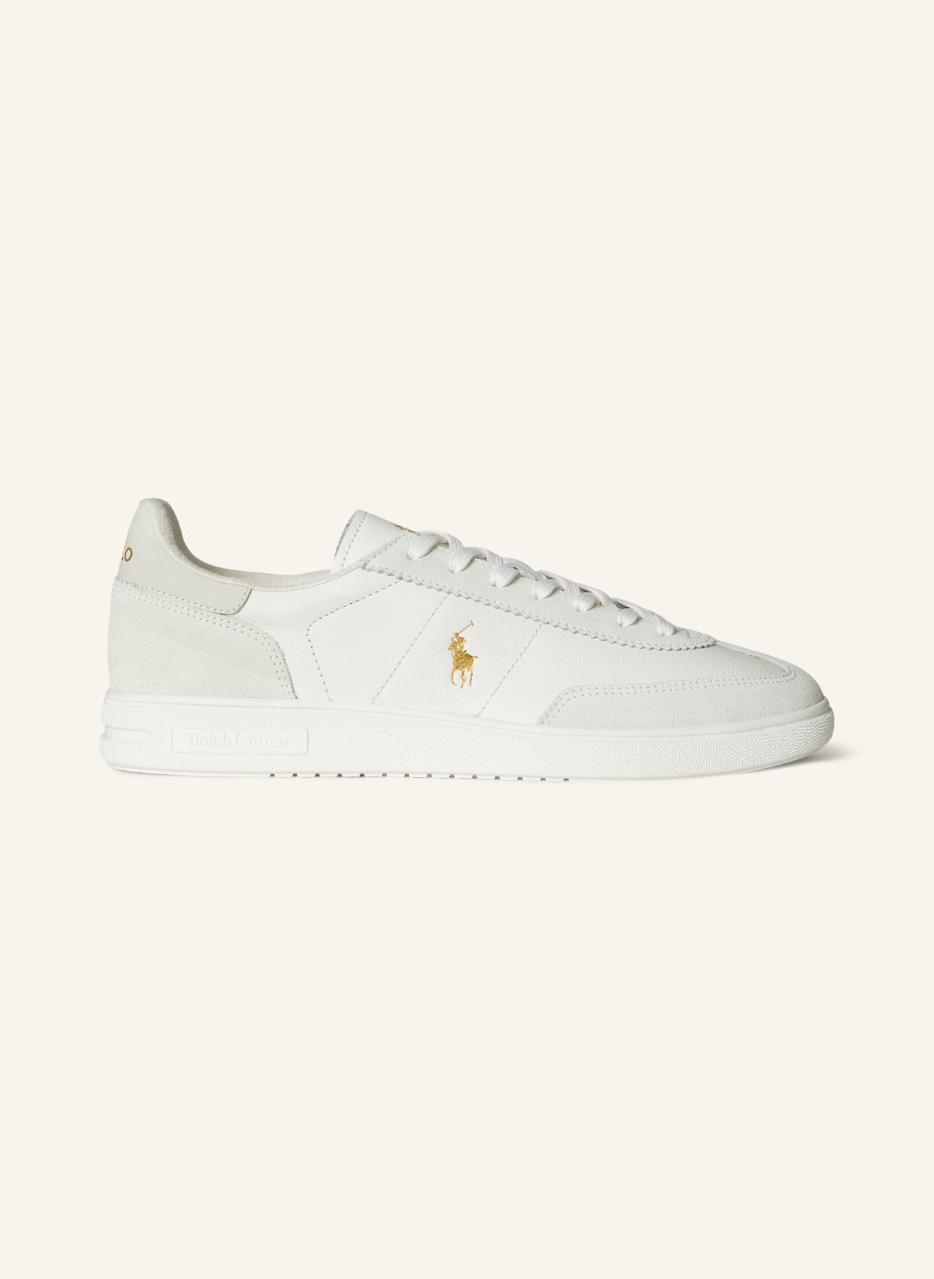 POLO RALPH LAUREN Adidași: ALB / AUR / GRI DESCHIS