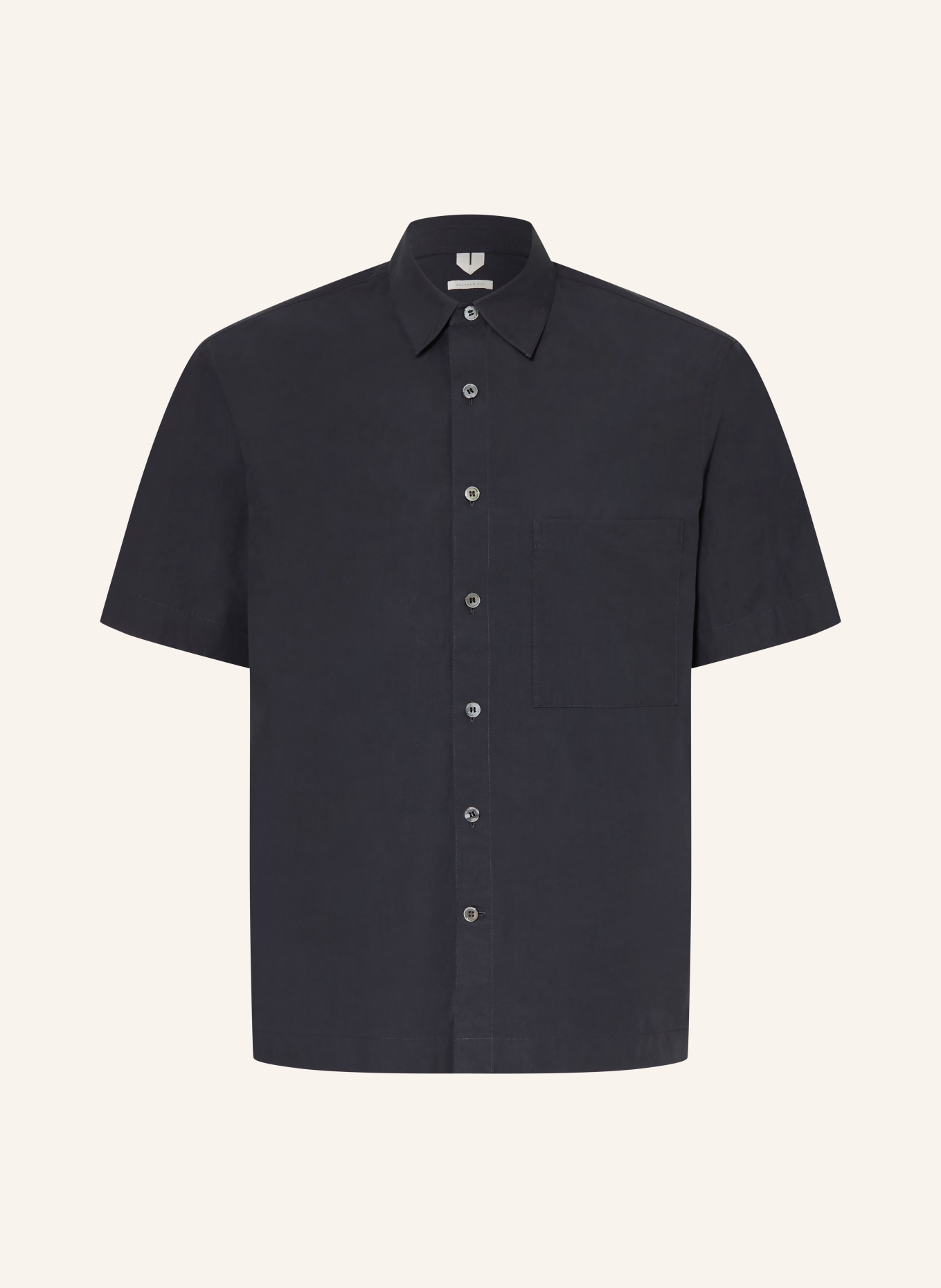 ARKET BALTIMORE Short-sleeve shirt, Relaxed Fit: DARK BLUE
