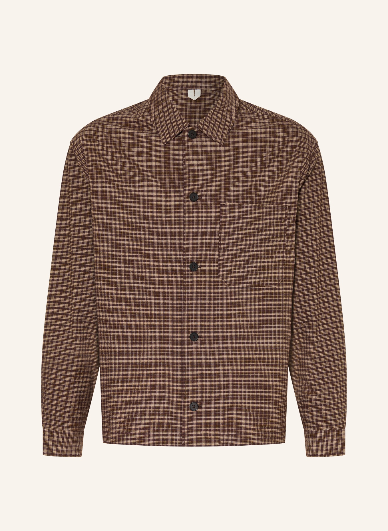 ARKET BILLY Comfort Fit Shirt: DARK BROWN / CAMEL