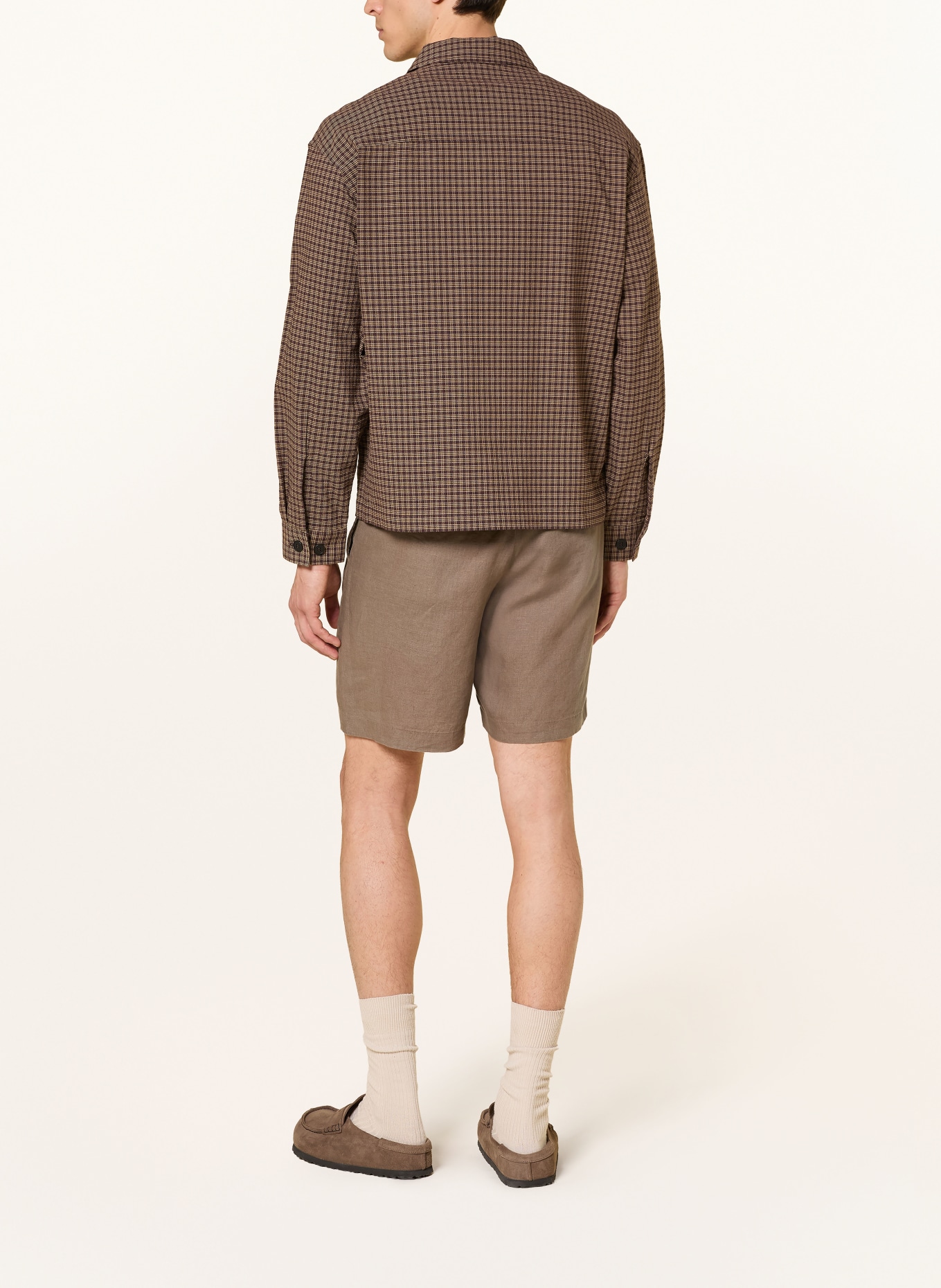 ARKET Shorts EAMON aus Leinen: BRAUN