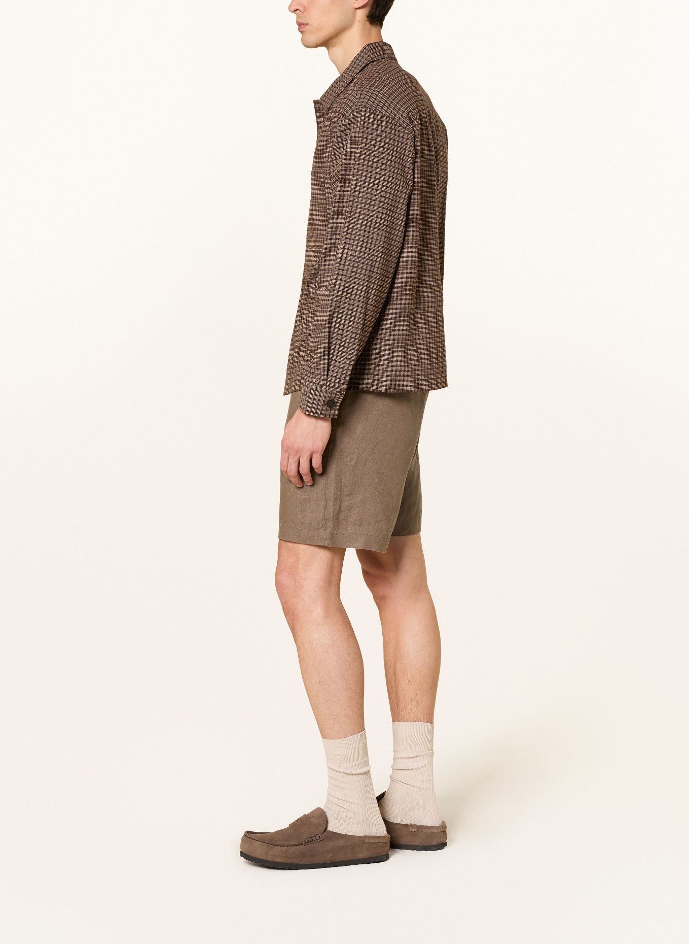 ARKET Shorts EAMON aus Leinen: BRAUN