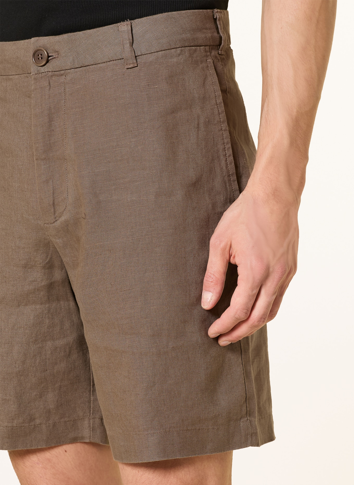 ARKET Shorts EAMON aus Leinen: BRAUN