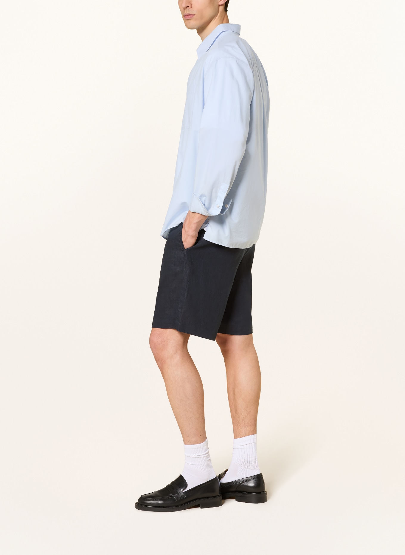 ARKET Shorts EAMON aus Leinen: DUNKELBLAU