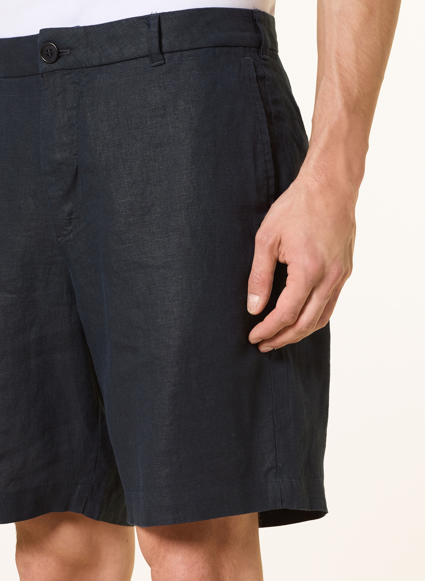 ARKET Shorts EAMON aus Leinen: DUNKELBLAU