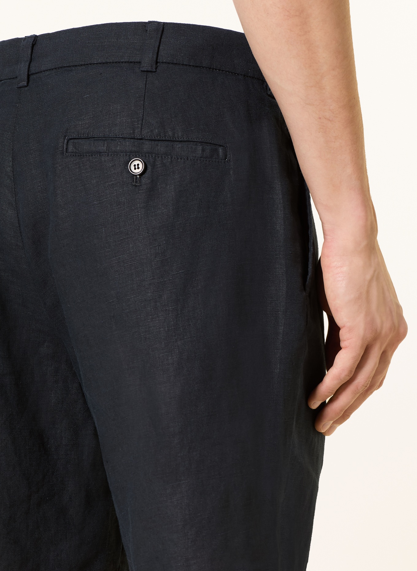 ARKET Shorts EAMON aus Leinen: DUNKELBLAU