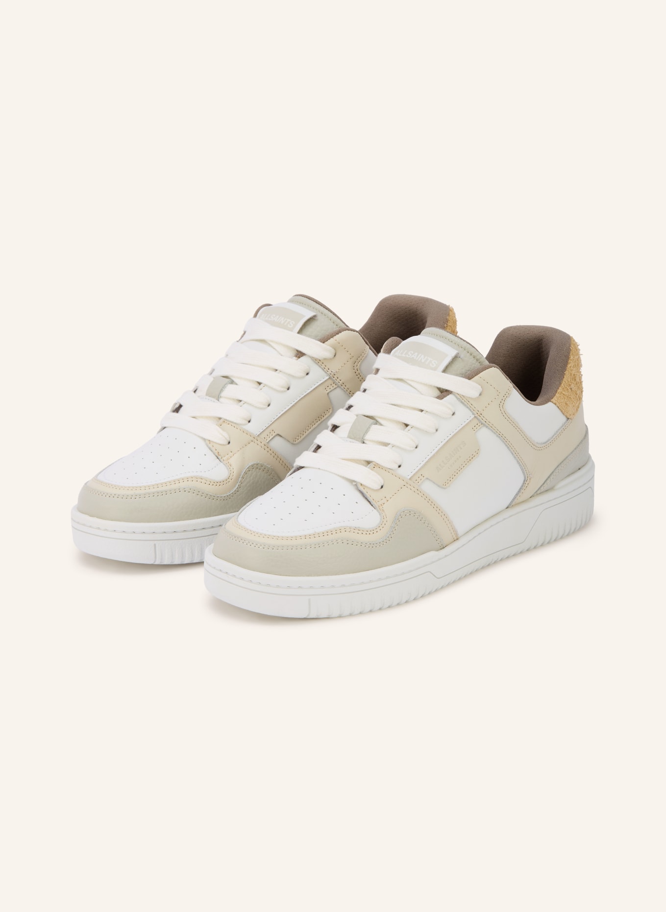 ALLSAINTS Sneaker REGAN PLUS: WEISS / BEIGE / HELLGRAU