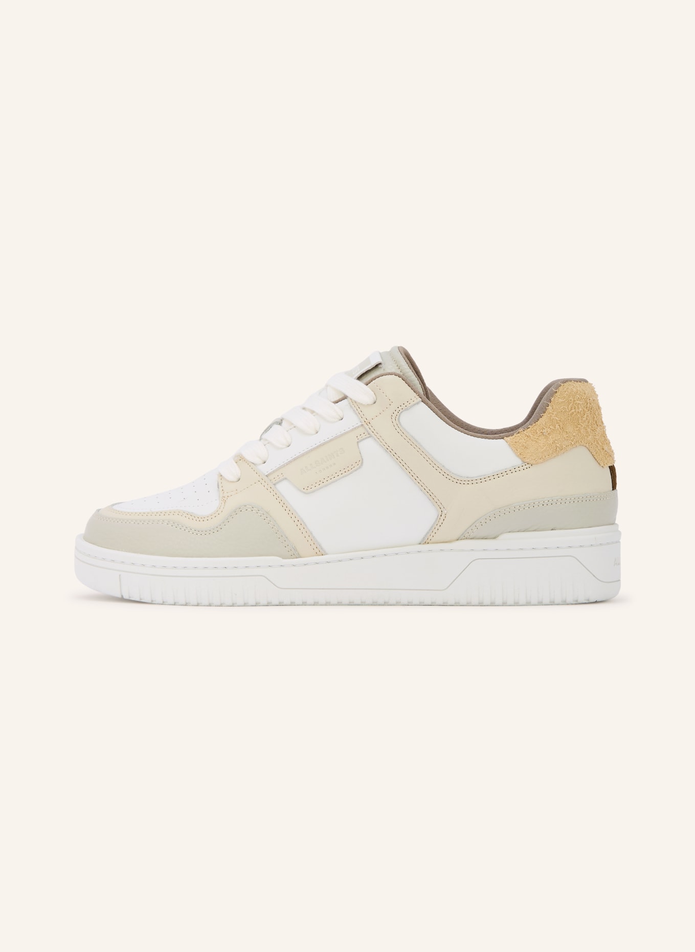 ALLSAINTS Sneaker REGAN PLUS: WEISS / BEIGE / HELLGRAU