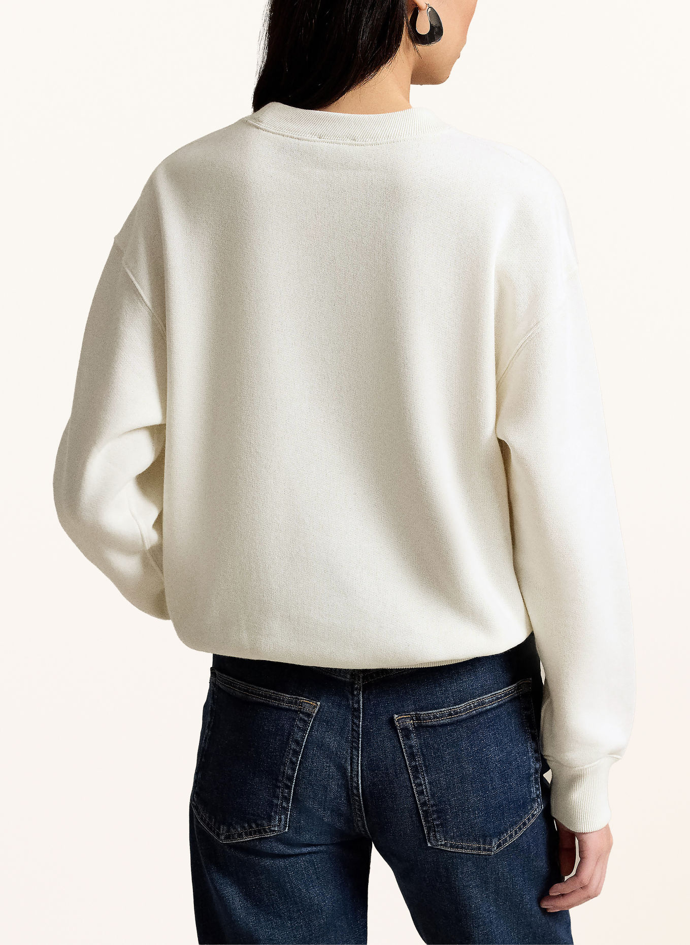 POLO RALPH LAUREN Sweatshirt: CRÈME / BRUIN / BLAUW