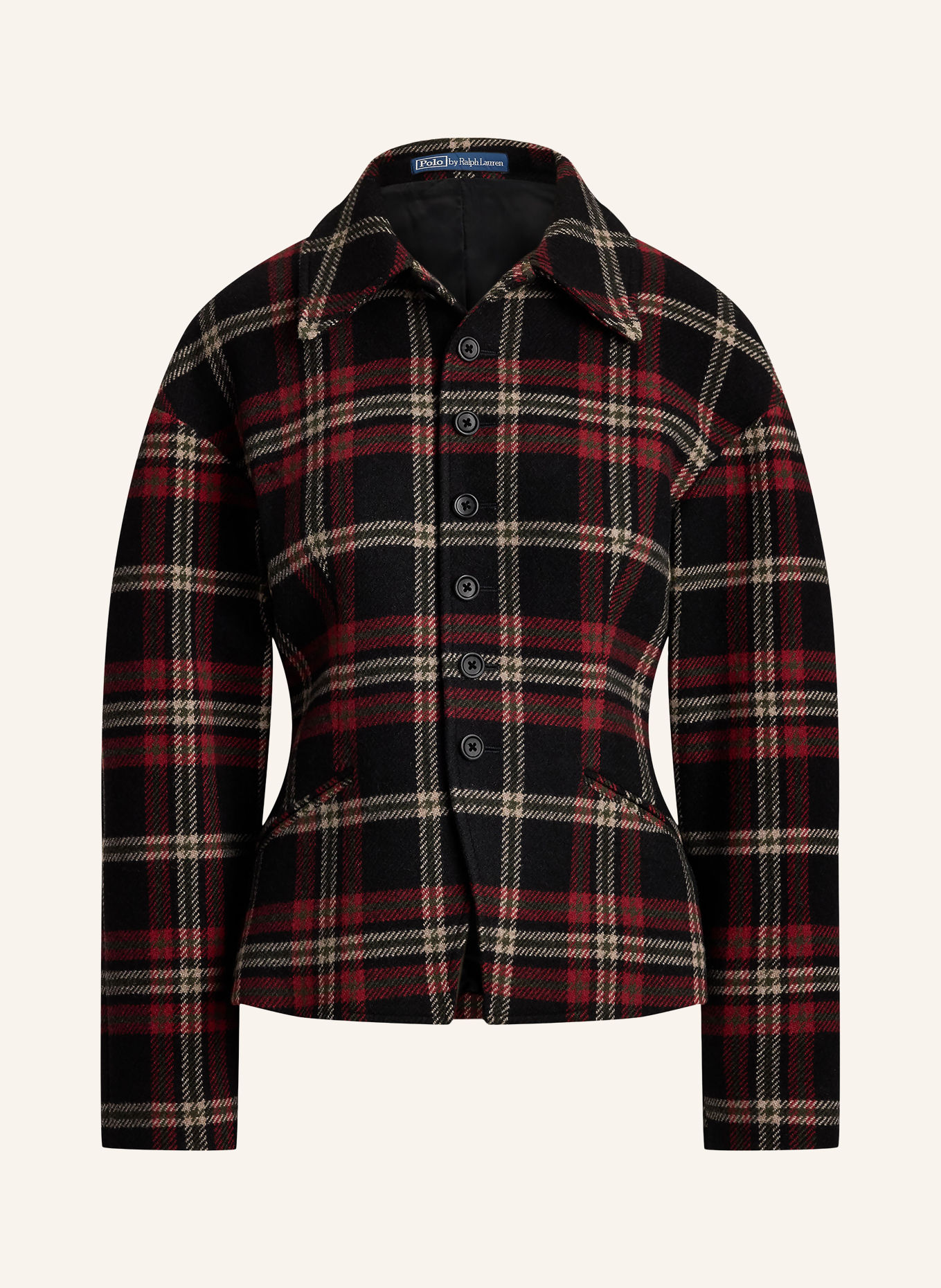 POLO RALPH LAUREN Blazere: MØRKERØD / CREME / MØRKEGRØN