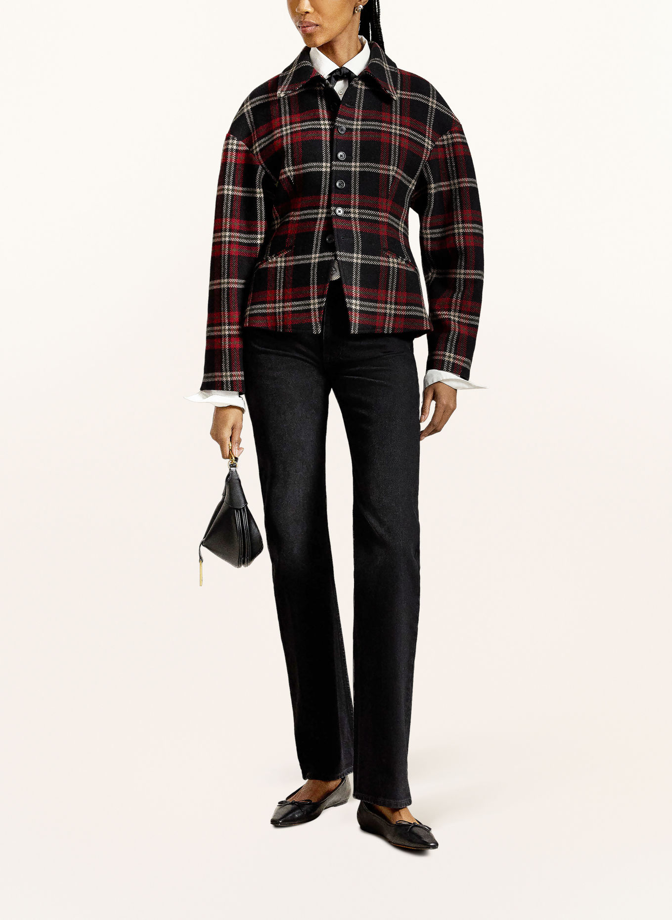 POLO RALPH LAUREN Blazere: MØRKERØD / CREME / MØRKEGRØN