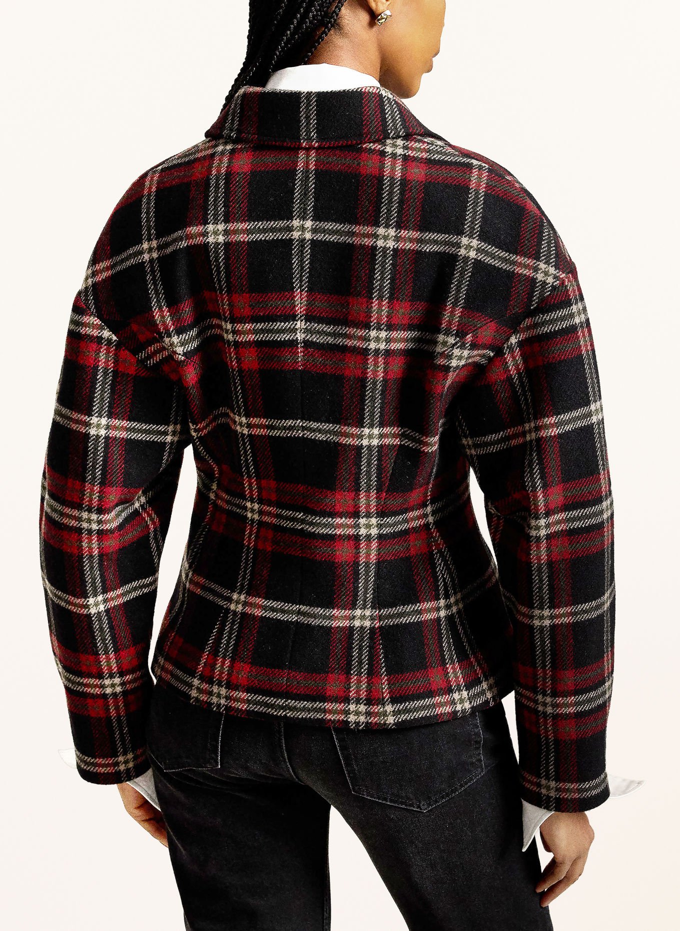 POLO RALPH LAUREN Blazere: MØRKERØD / CREME / MØRKEGRØN