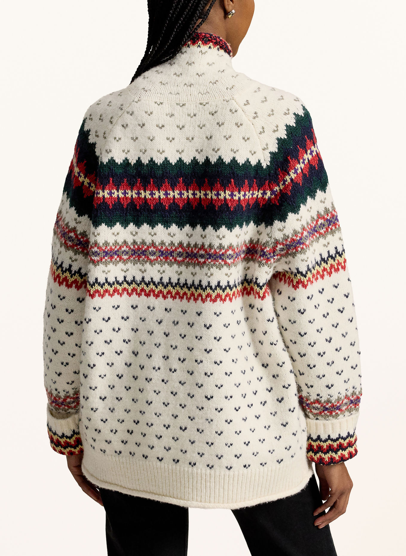 POLO RALPH LAUREN Svetry: KRÉMOVÁ / ČERVENÁ / TMAVĚ ZELENÁ
