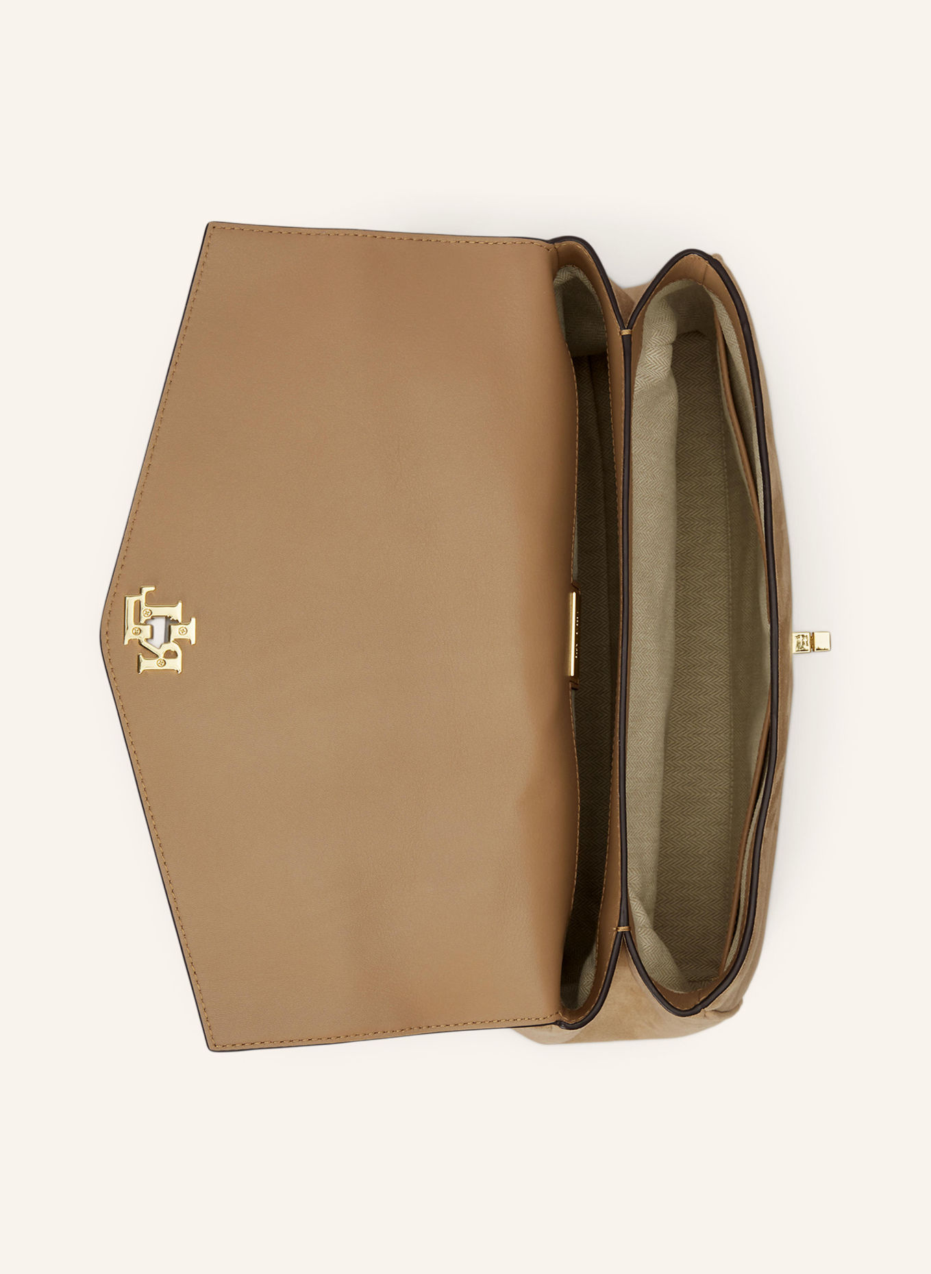 LAUREN RALPH LAUREN FARRAH Handbag: CAMEL / GOLD