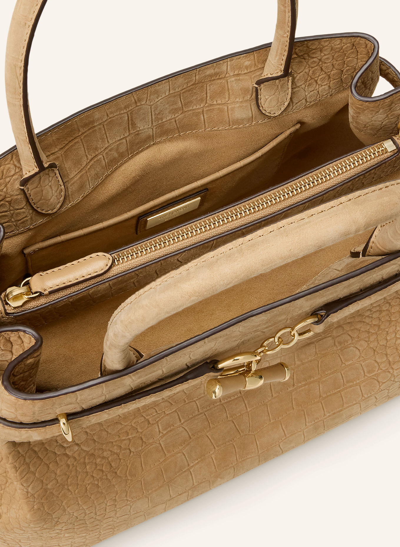 LAUREN RALPH LAUREN Handbag: CAMEL / GOLD