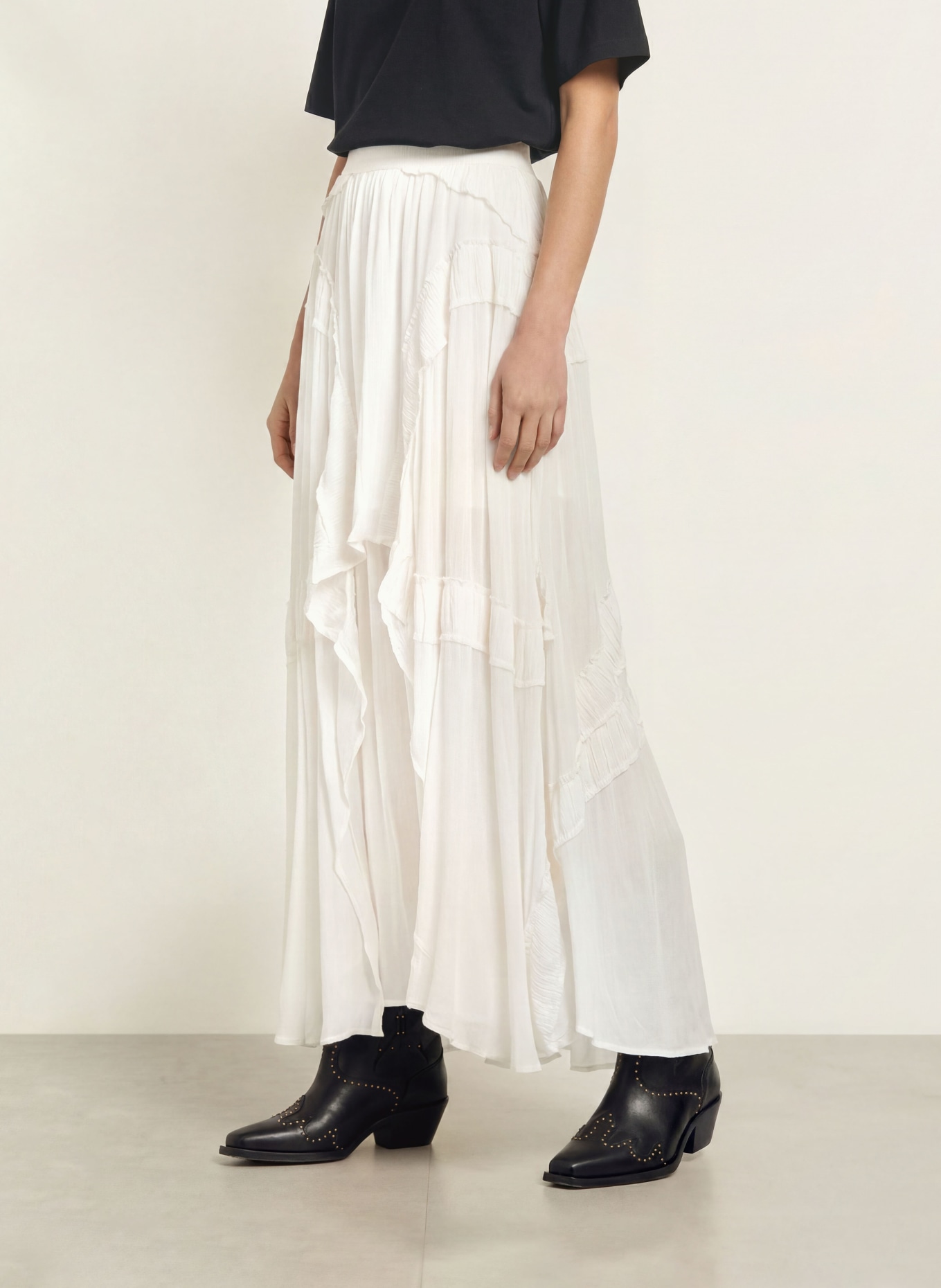 ALLSAINTS Sukně DORINA: KRÉMOVÁ