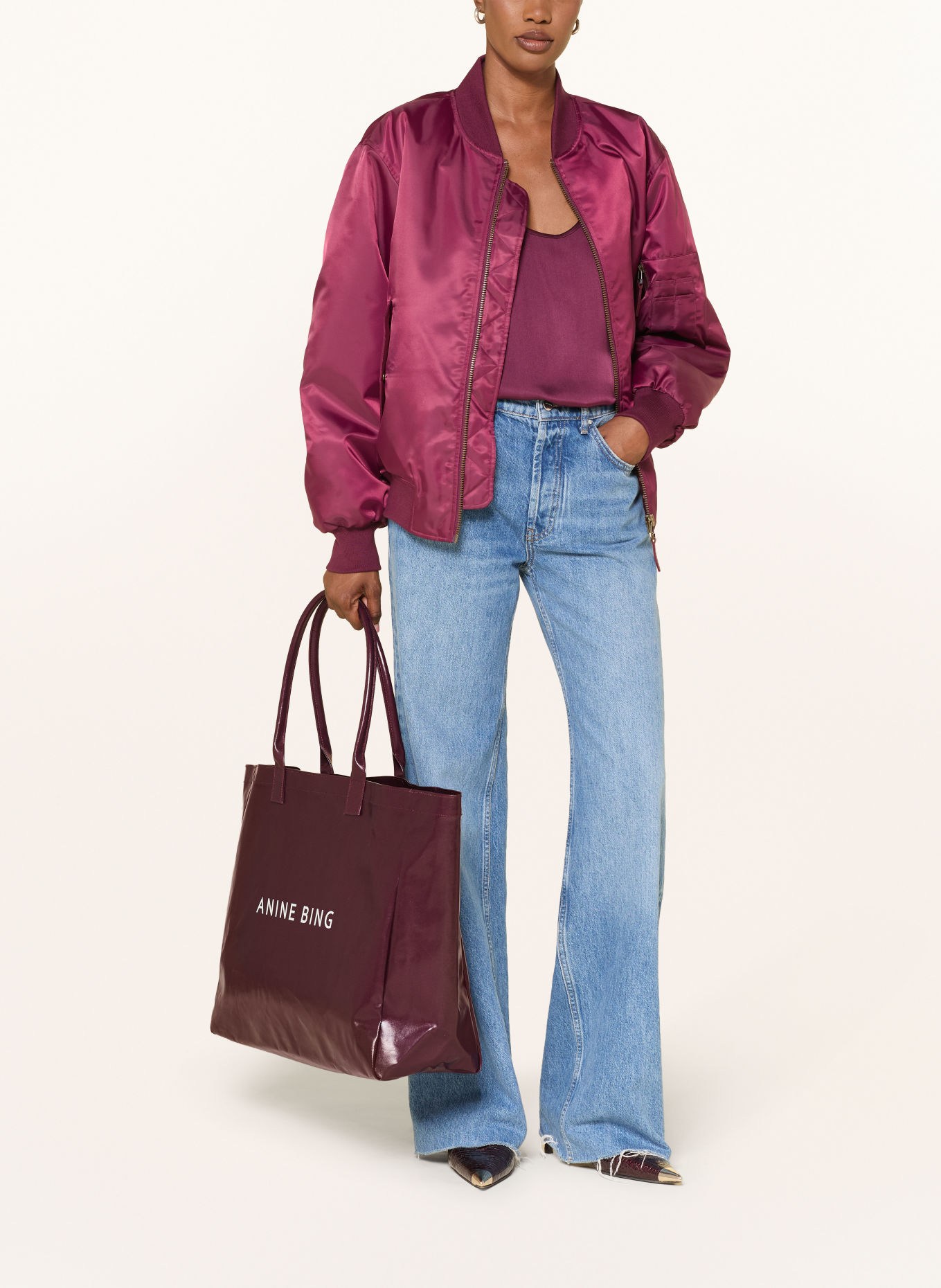 ANINE BING Shoppers: DARK RED