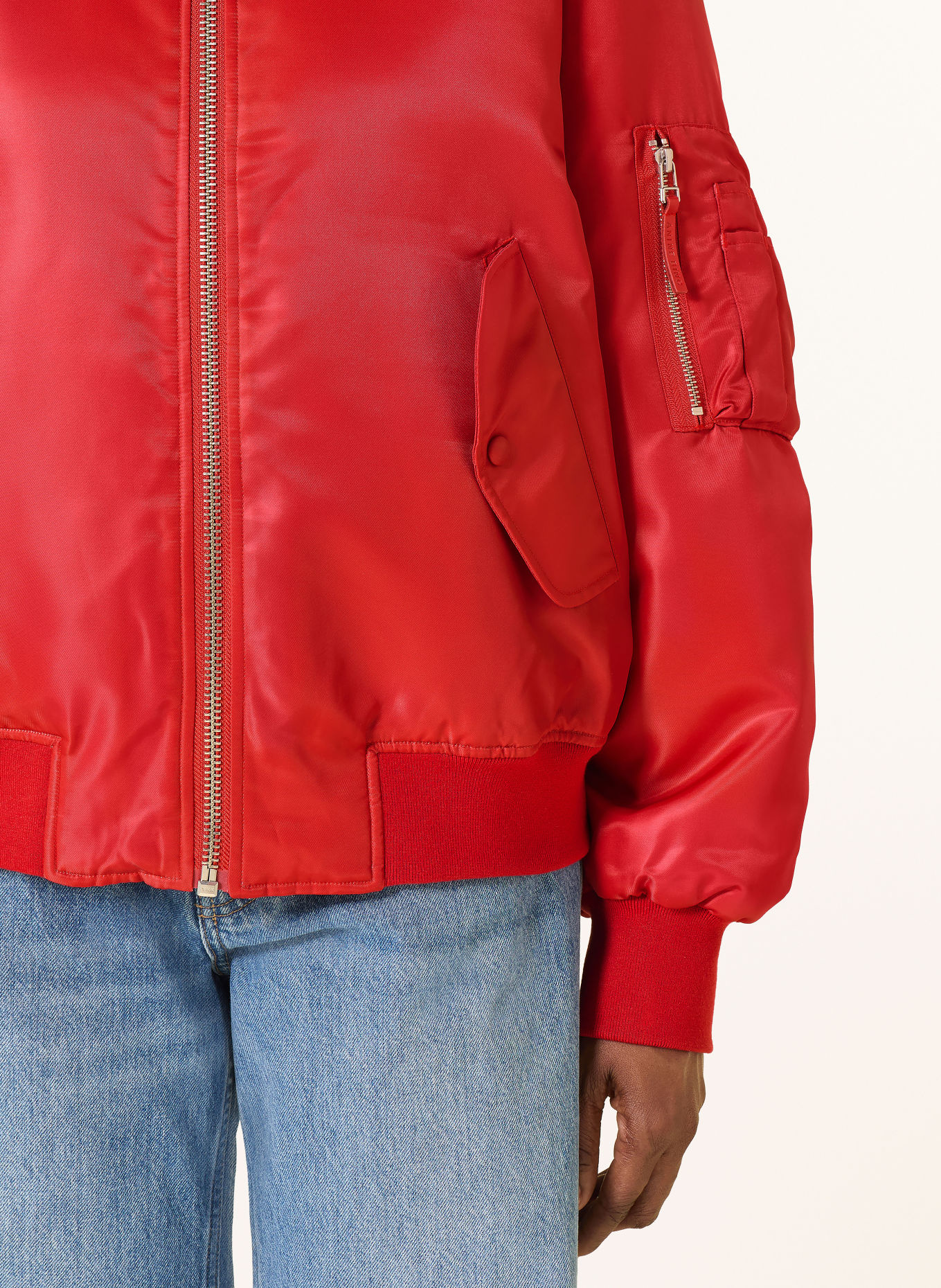 ANINE BING College-Jacke LEON aus Satin: ROT