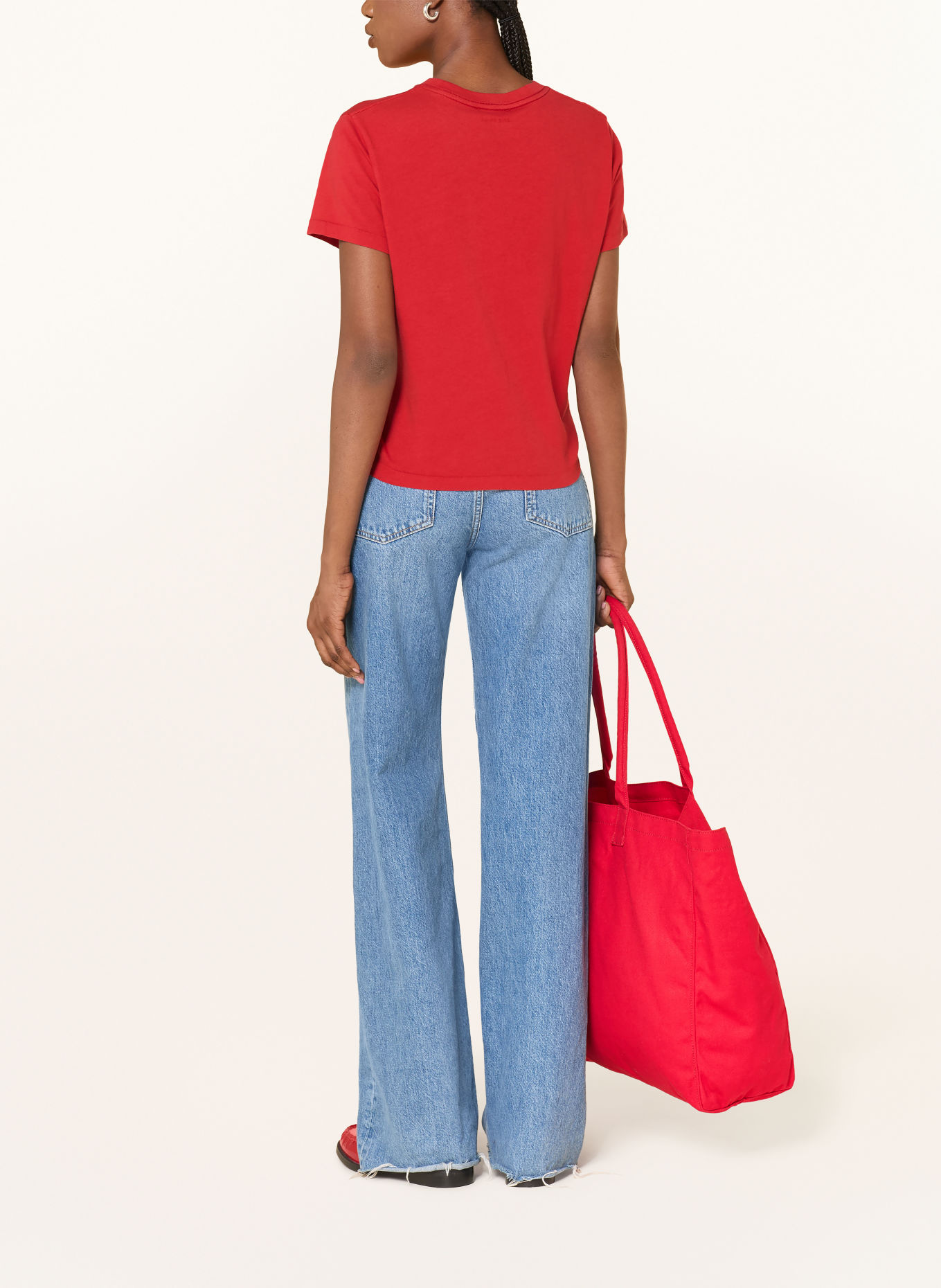 ANINE BING SHELLEY T-shirt: RED