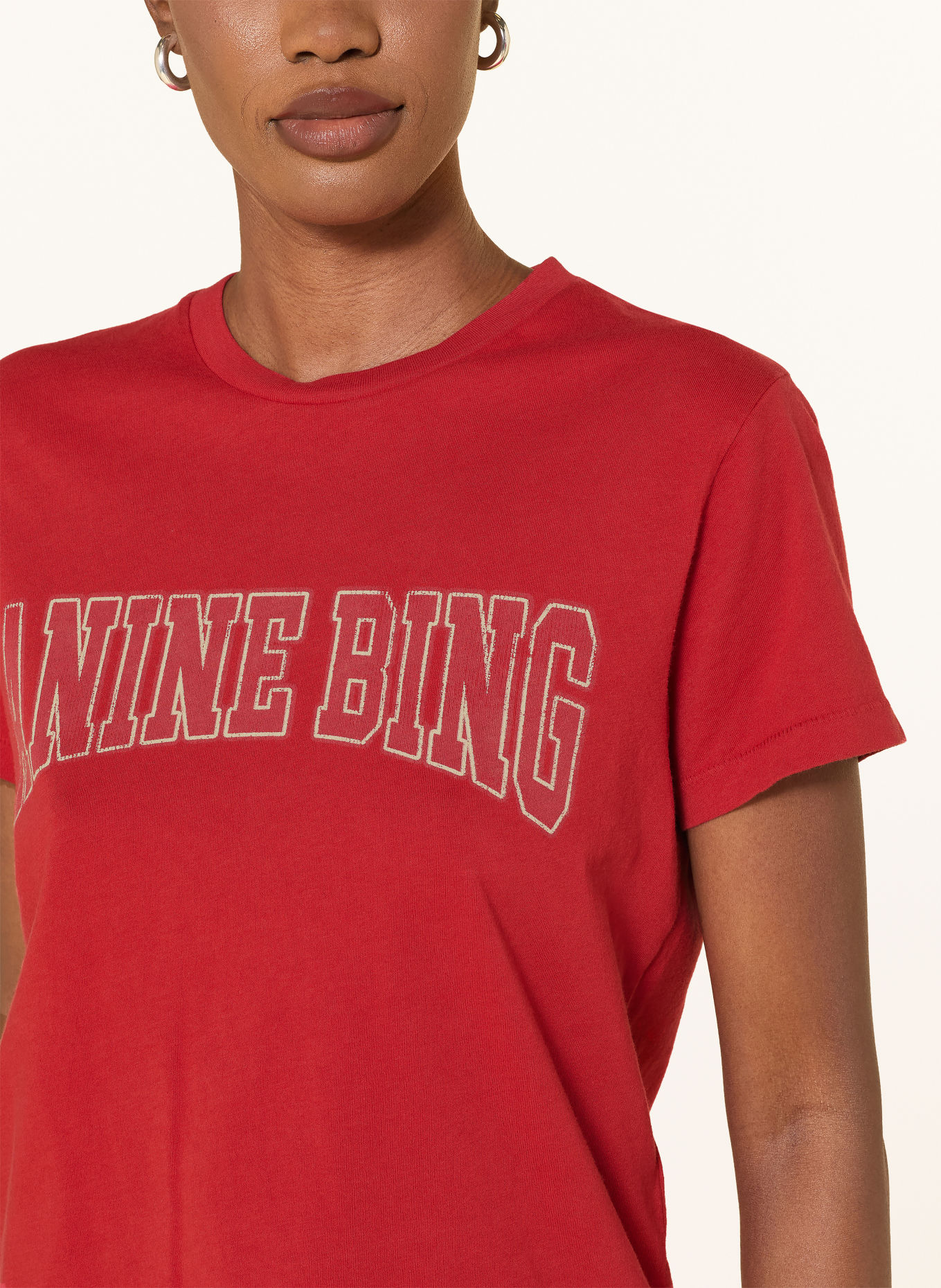 ANINE BING SHELLEY T-shirt: RED
