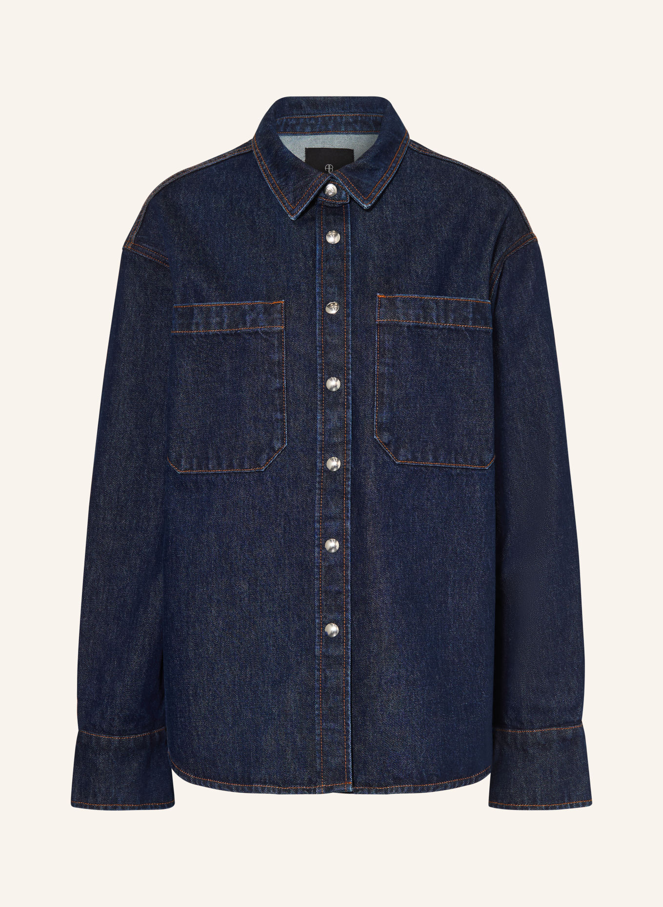 ANINE BING SAMY Denim blouse: DARK BLUE