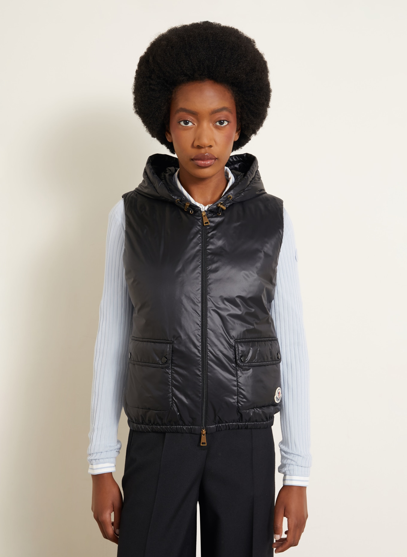 MONCLER Doudoune sans manches LANSETTE: NOIR