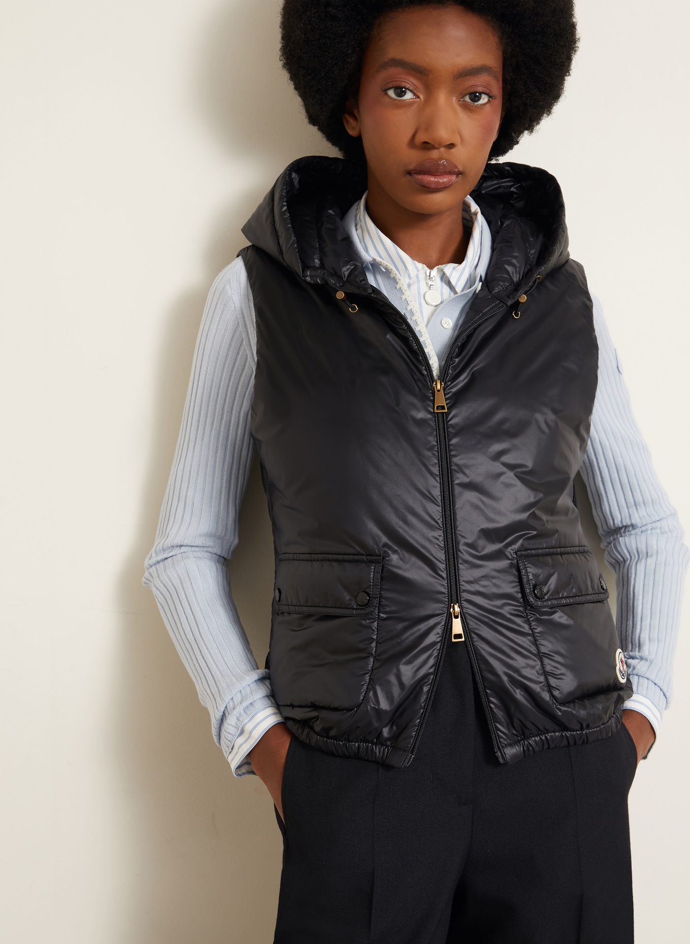 MONCLER Doudoune sans manches LANSETTE: NOIR