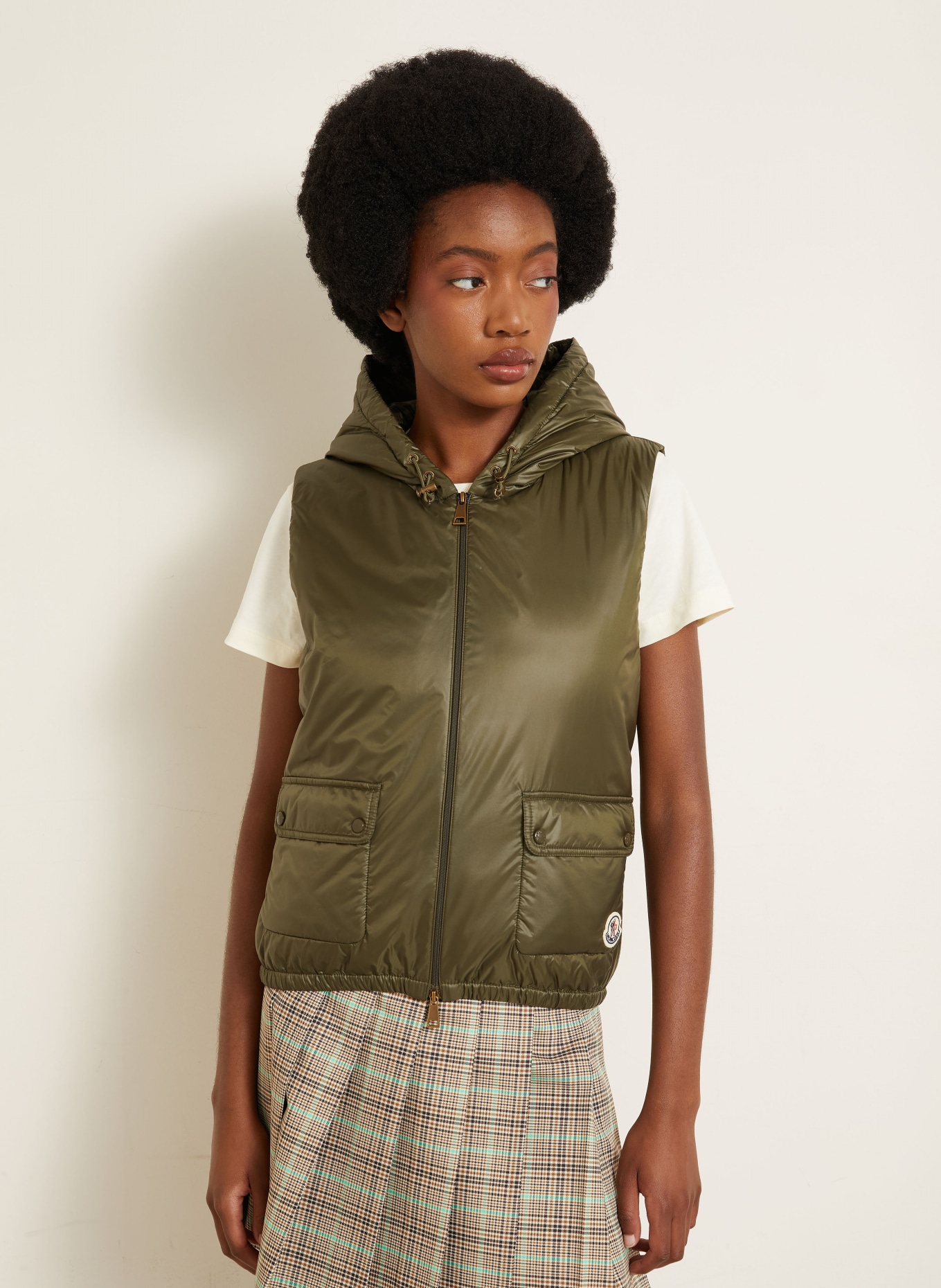 MONCLER Donzen bodywarmer LANSETTE: OLIJF