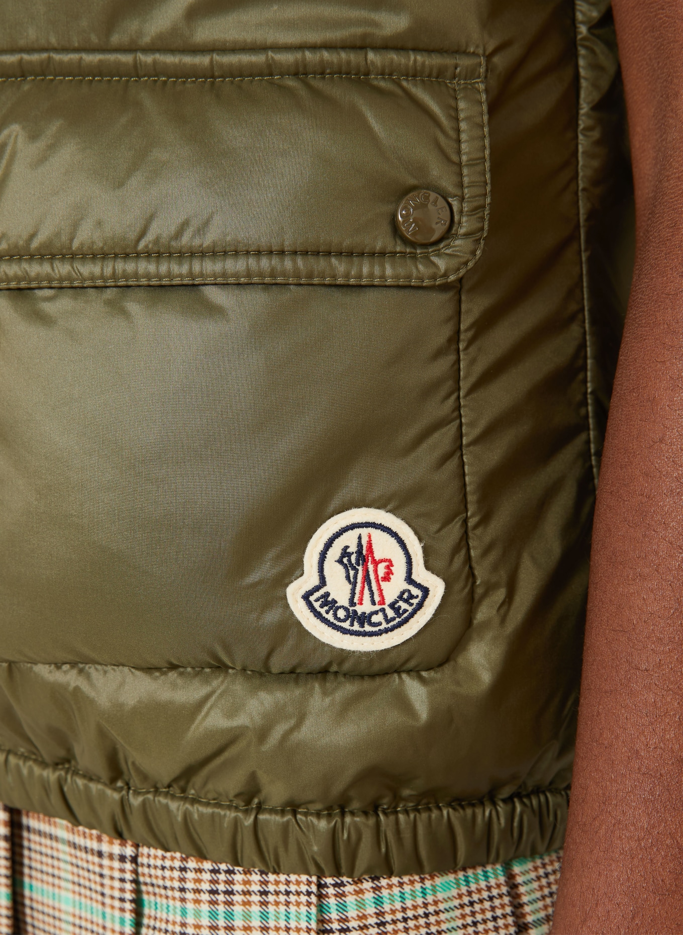 MONCLER Donzen bodywarmer LANSETTE: OLIJF