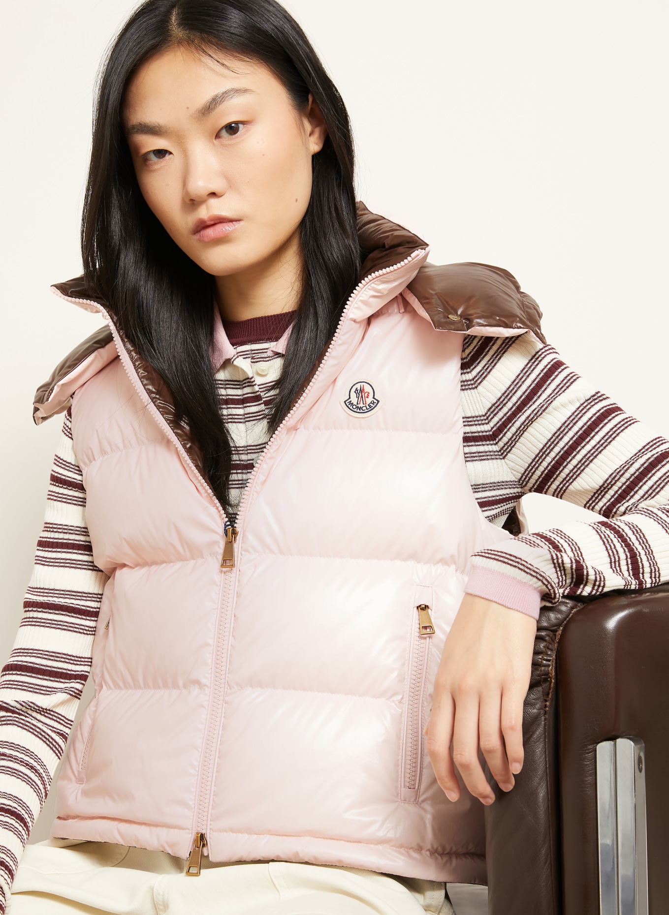 MONCLER Daunenweste NIVEROLLE: HELLROSA